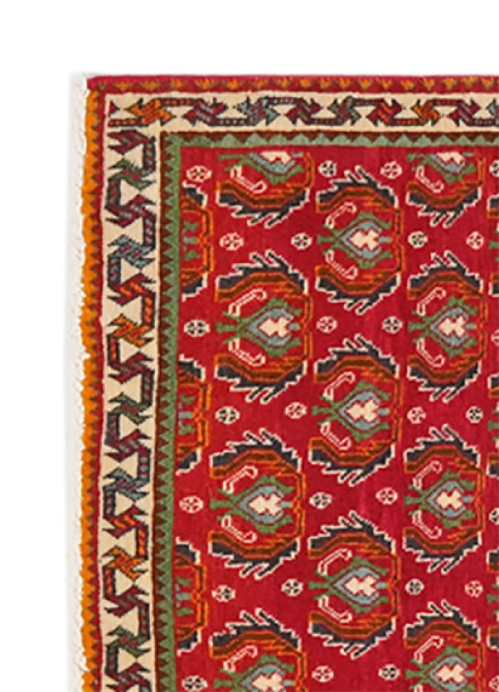Gashgai — Hand-knotted, 60x55 cm, Red, 100% Virgin Wool | View 3