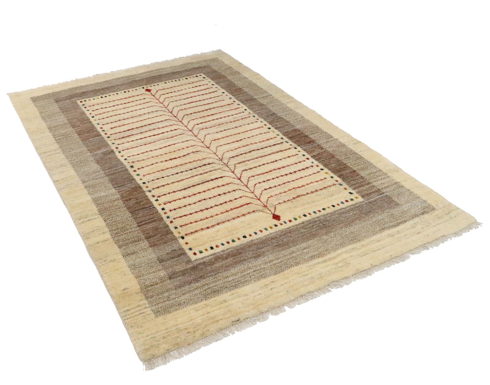 Gabbeh Sonnat — Hand-knotted, 147x198 cm, Beige, 100% Virgin Wool | View 5