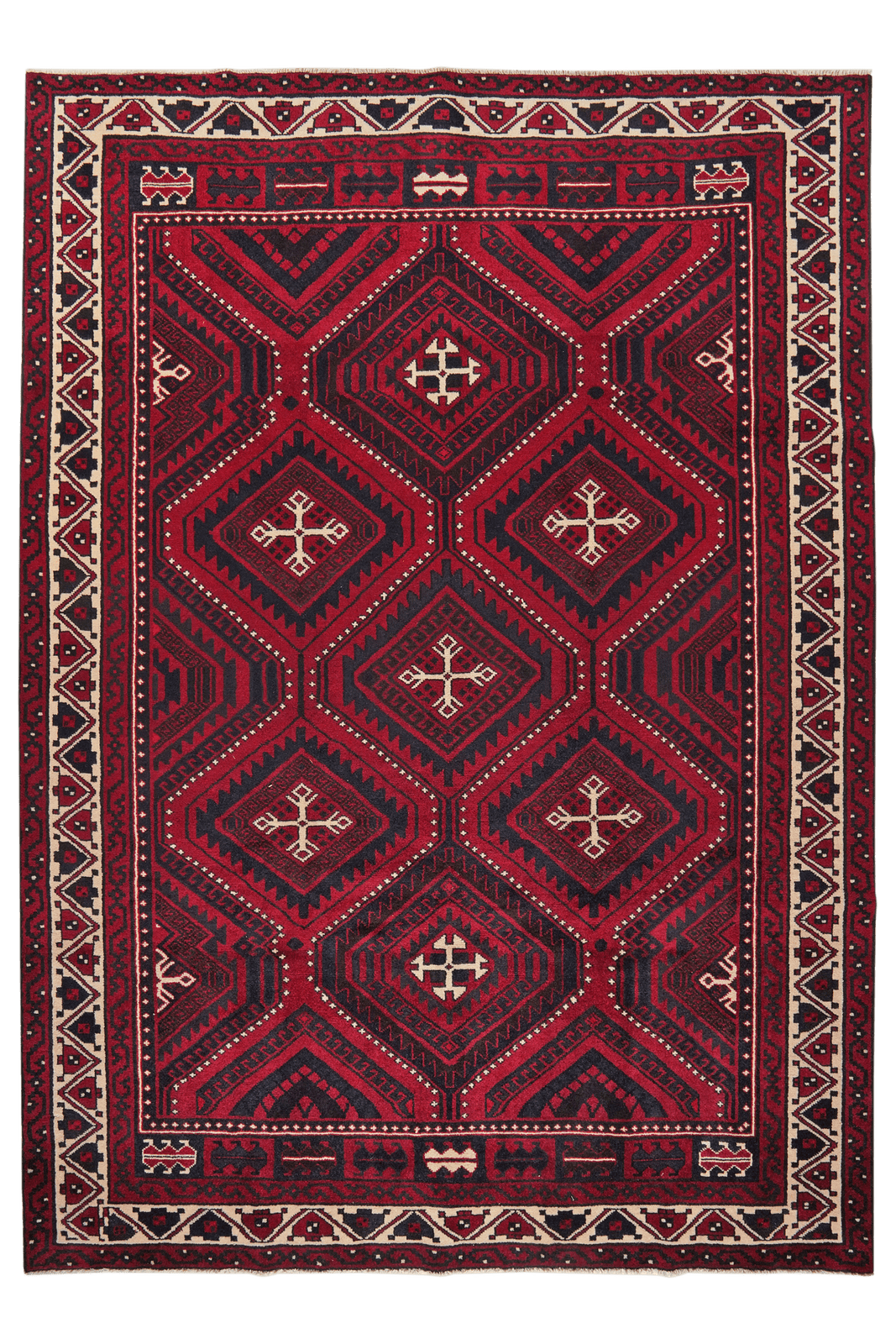 Lori — Hand-knotted, 238x326 cm, Red, 100% Virgin Wool | Main view