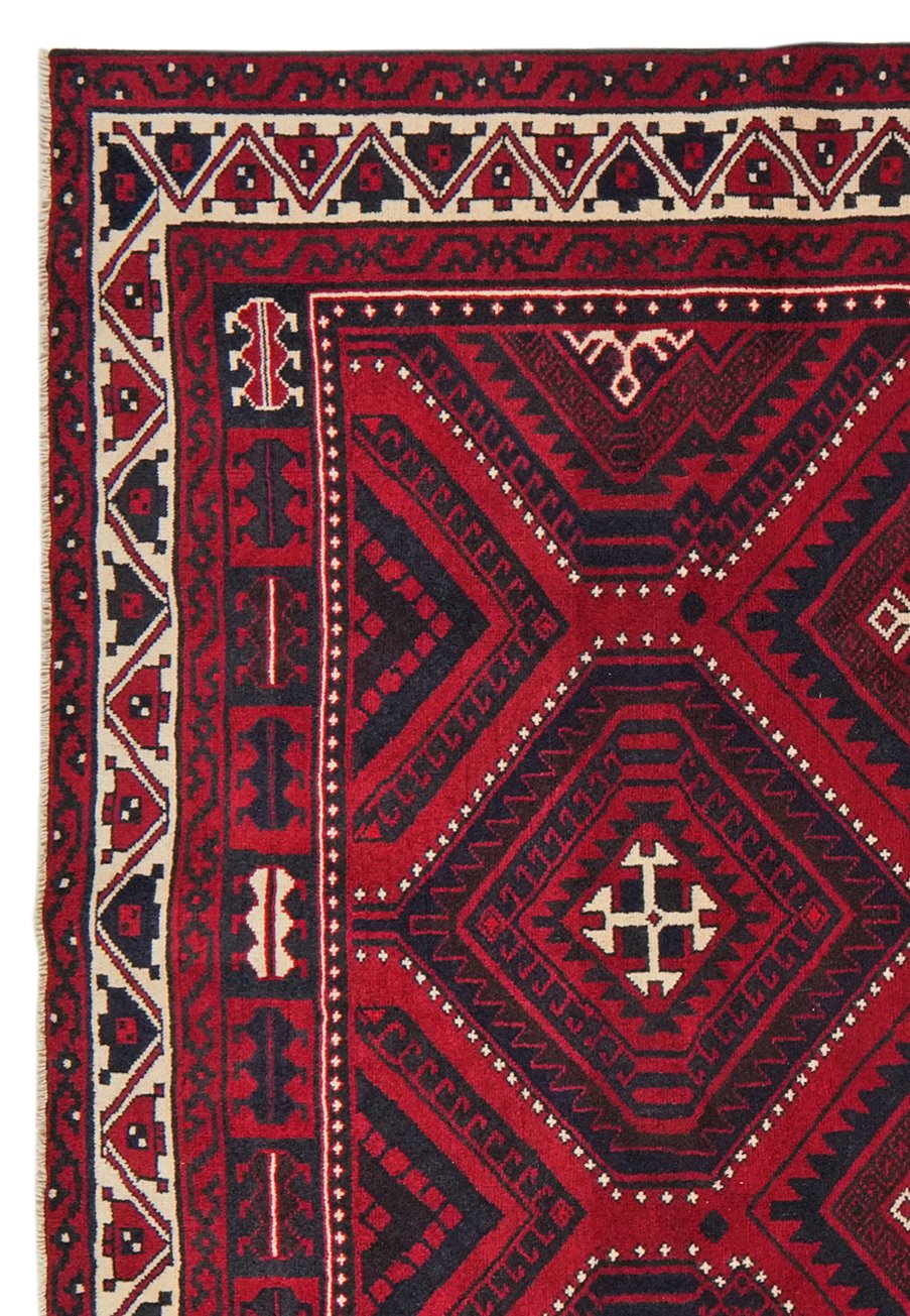 Lori — Hand-knotted, 238x326 cm, Red, 100% Virgin Wool | View 3