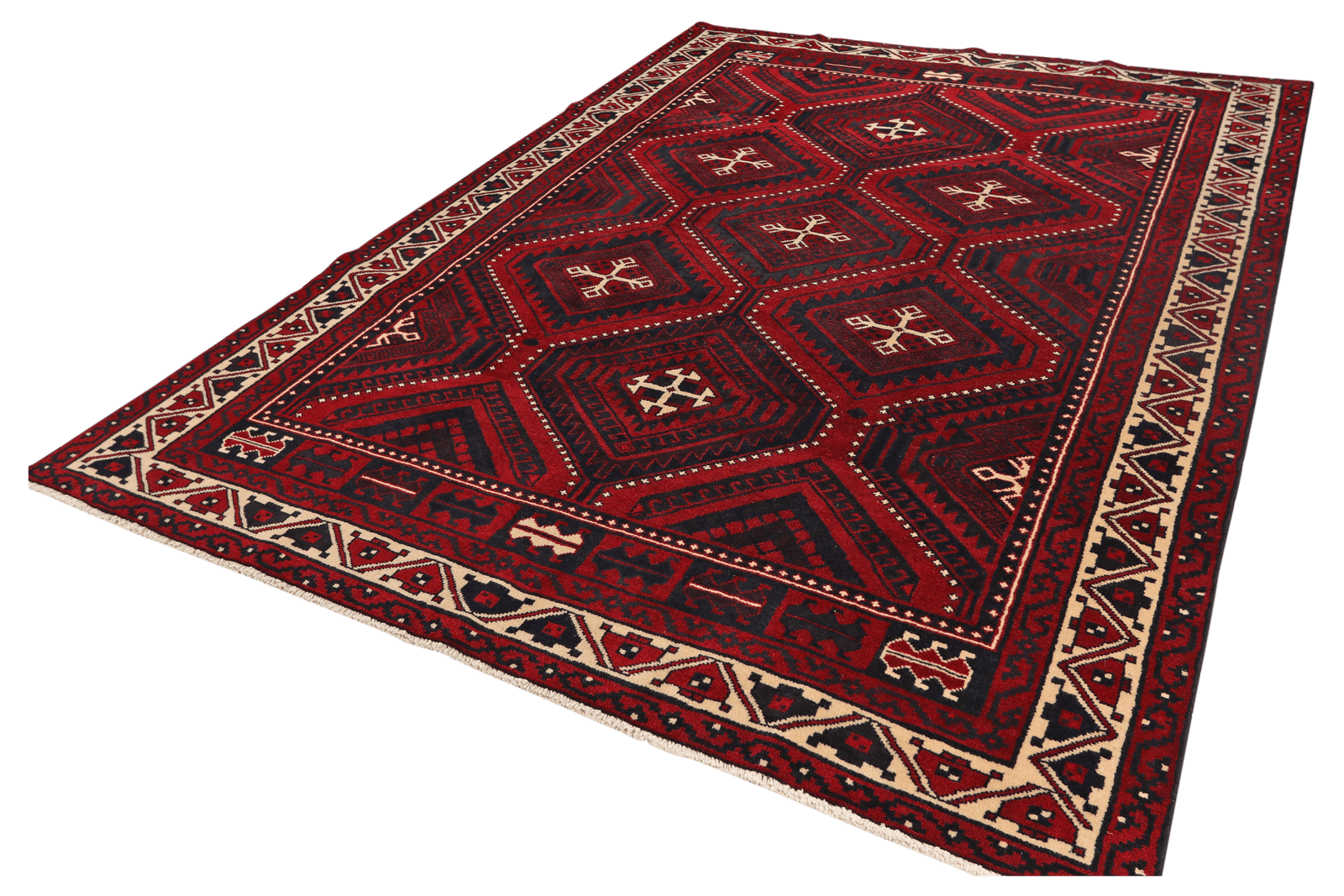 Lori — Hand-knotted, 238x326 cm, Red, 100% Virgin Wool | View 5