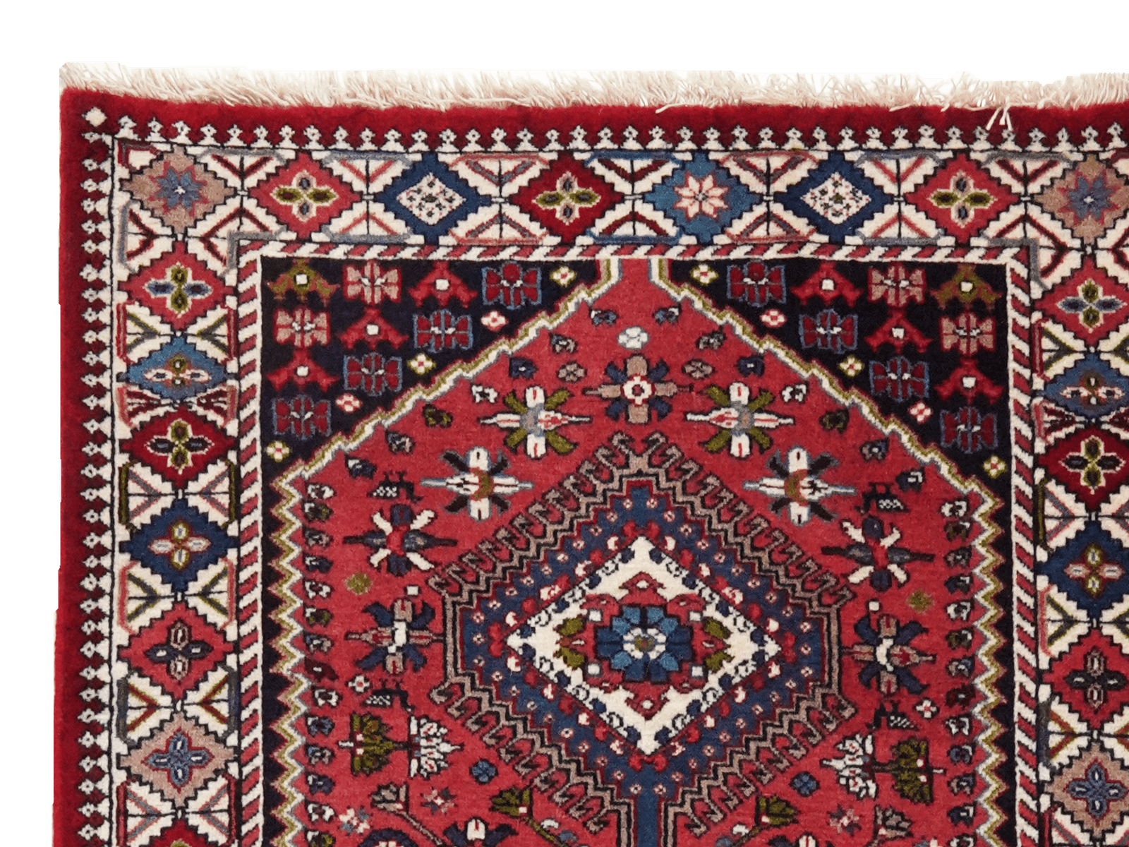 Yalameh — Hand-knotted, 84x290 cm, Red, 100% Virgin Wool | View 3