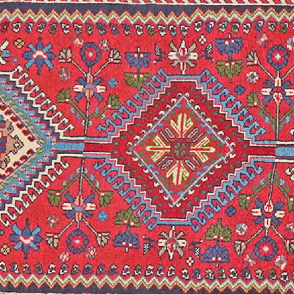 Yalameh — Hand-knotted, 84x290 cm, Red, 100% Virgin Wool | View 4