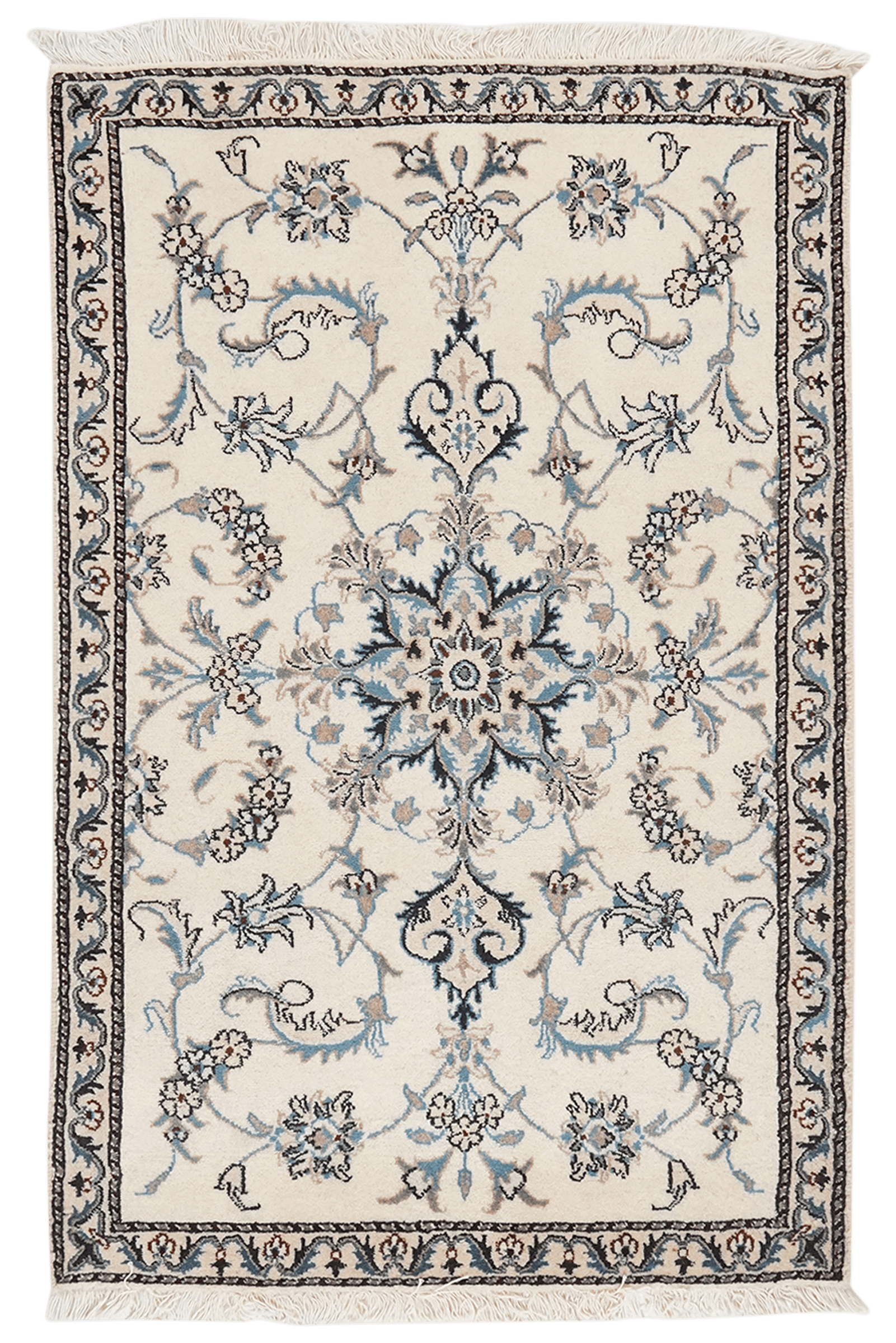 Nain 12La — Hand-knotted, 90x139 cm, Beige, 100% Virgin Wool | Main view