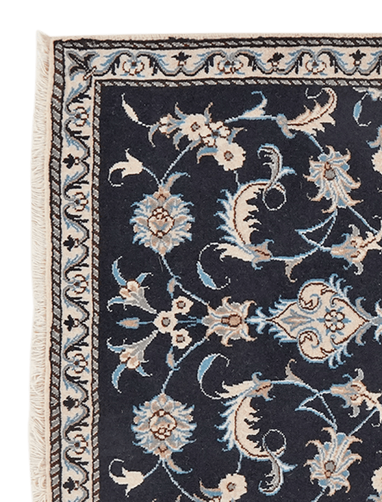 Nain 12La — Hand-knotted, 89x135 cm, Blue, 100% Virgin Wool | View 3