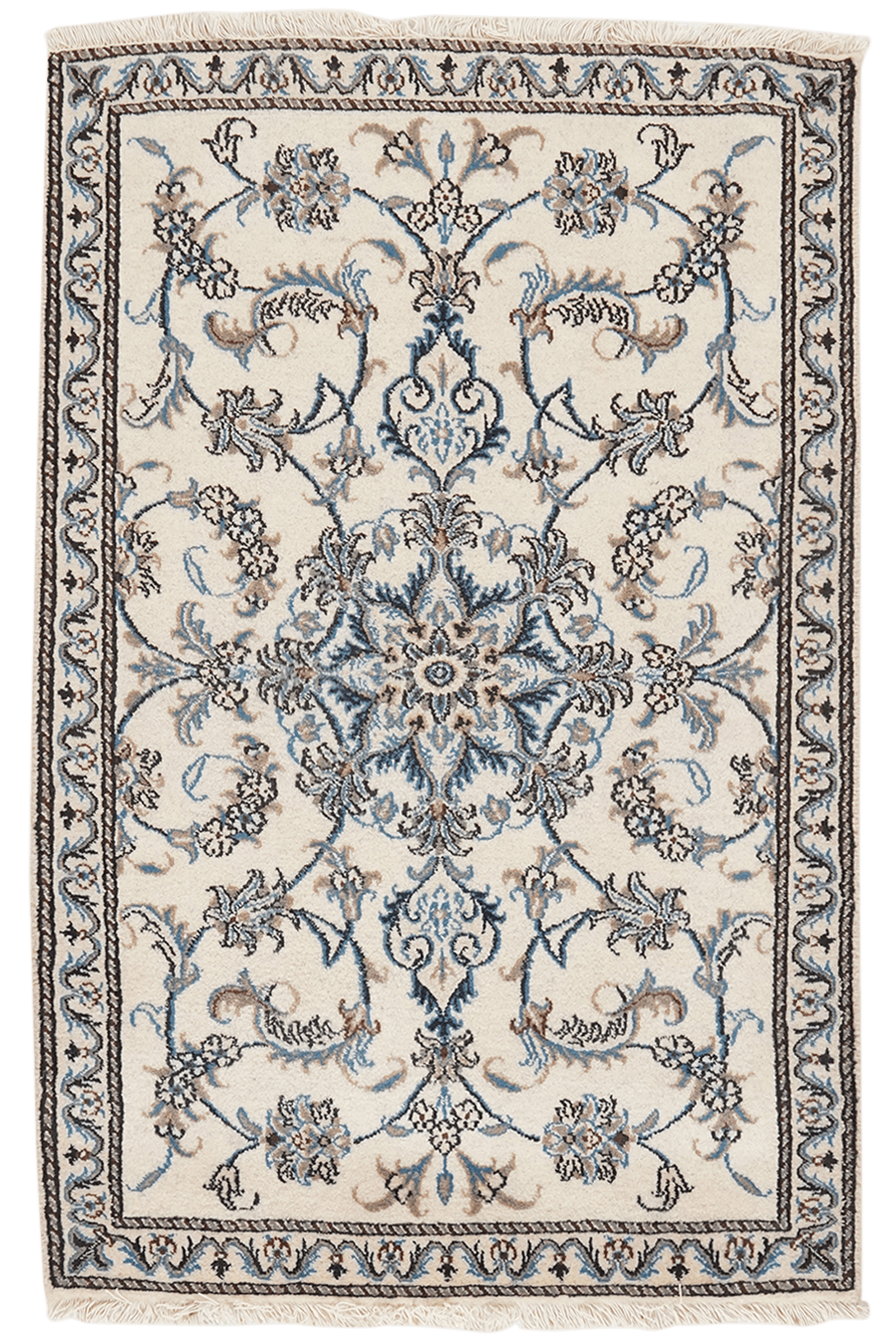 Nain 12La — Hand-knotted, 90x140 cm, Beige, 100% Virgin Wool | Main view