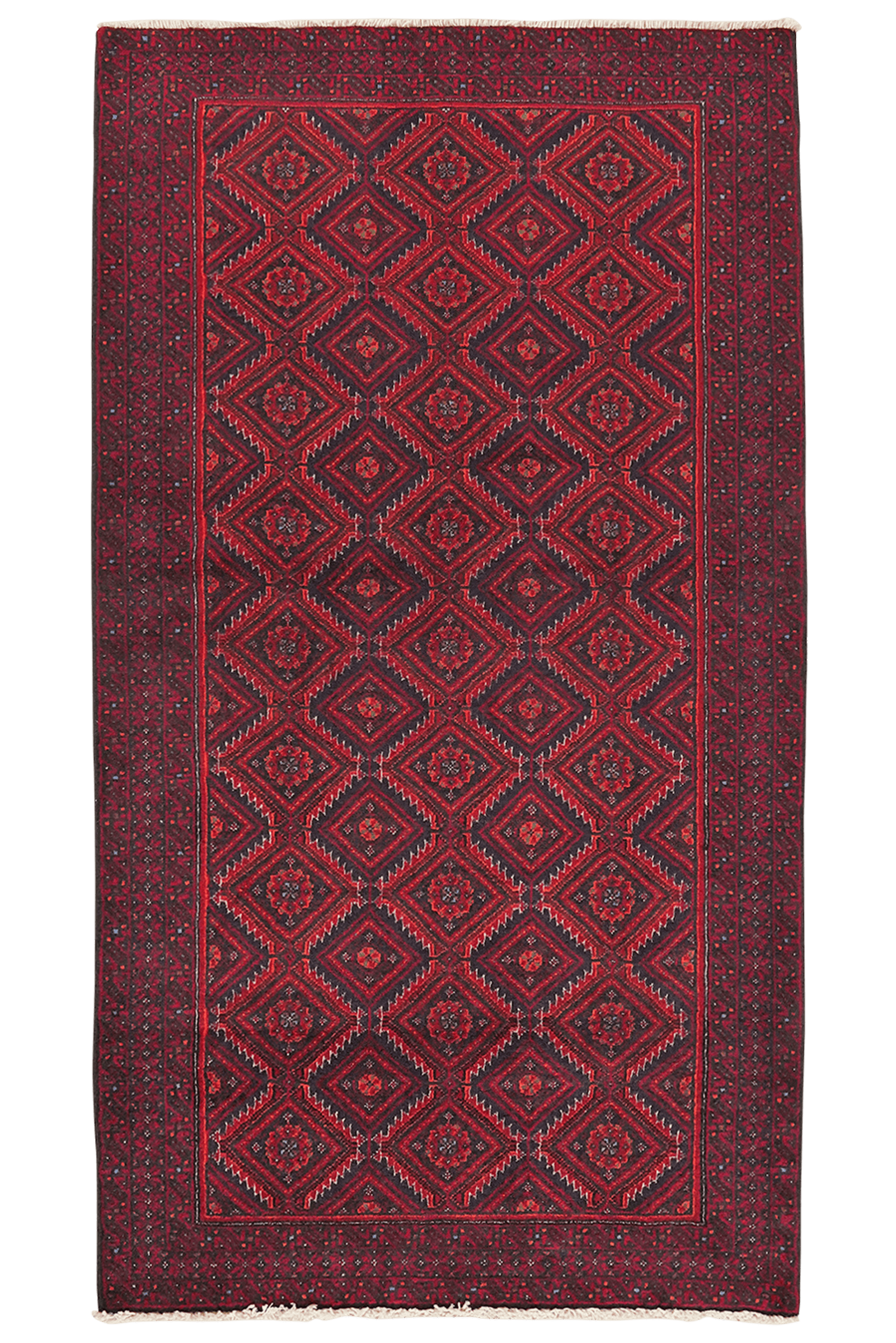 Belutch — Hand-knotted, 90x162 cm, Blue, 100% Virgin Wool | Main view