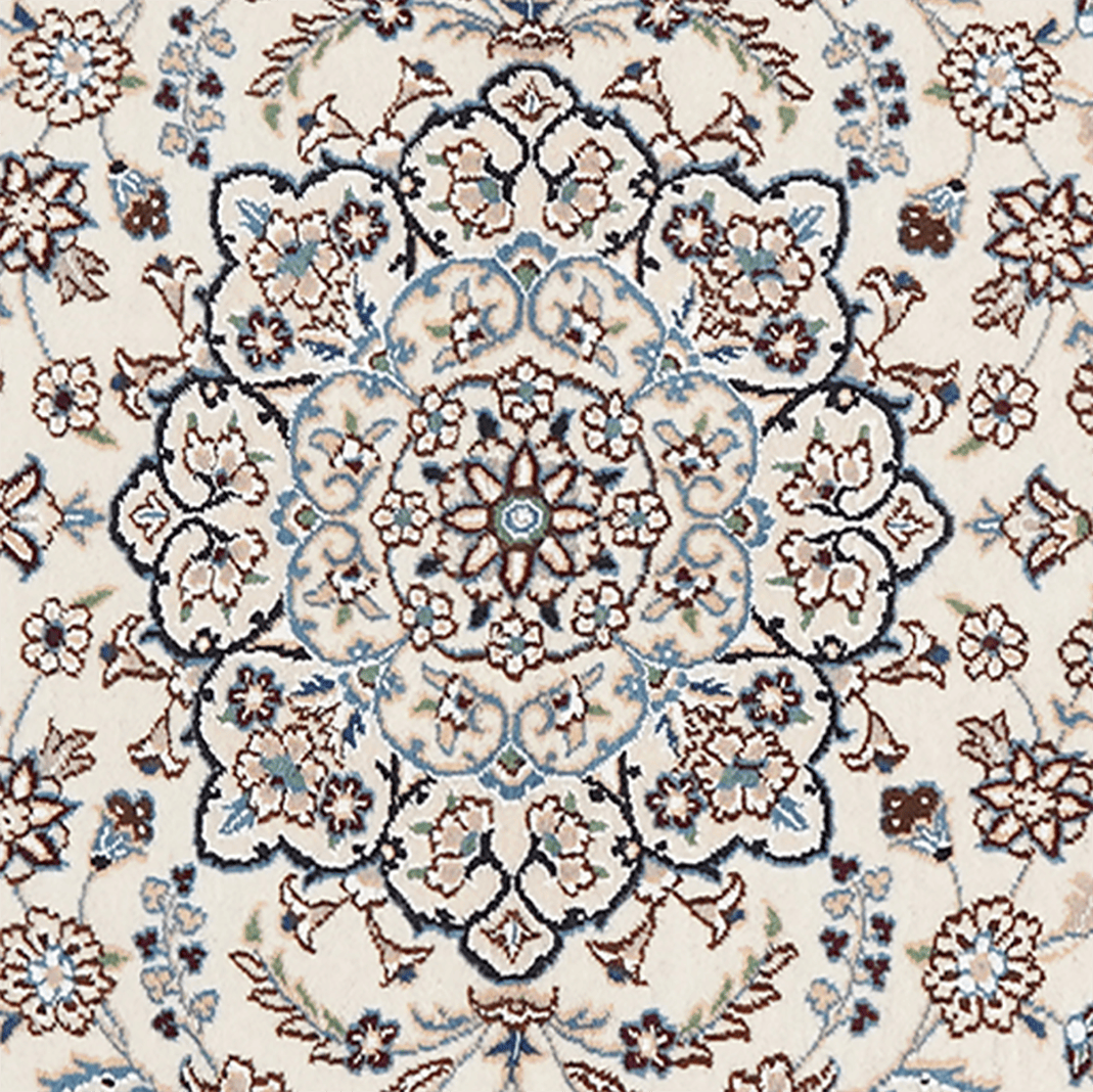 Nain 9La — Hand-knotted, 102x151 cm, Beige, 100% Virgin Wool | View 4