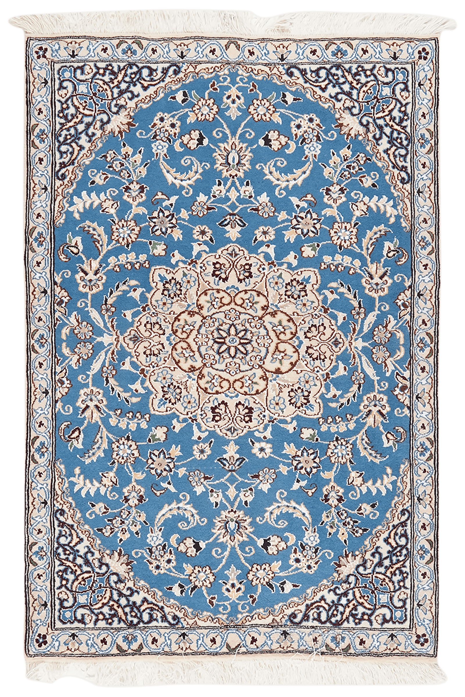 Nain 9La — Hand-knotted, 88x132 cm, Blue, 100% Virgin Wool | Main view