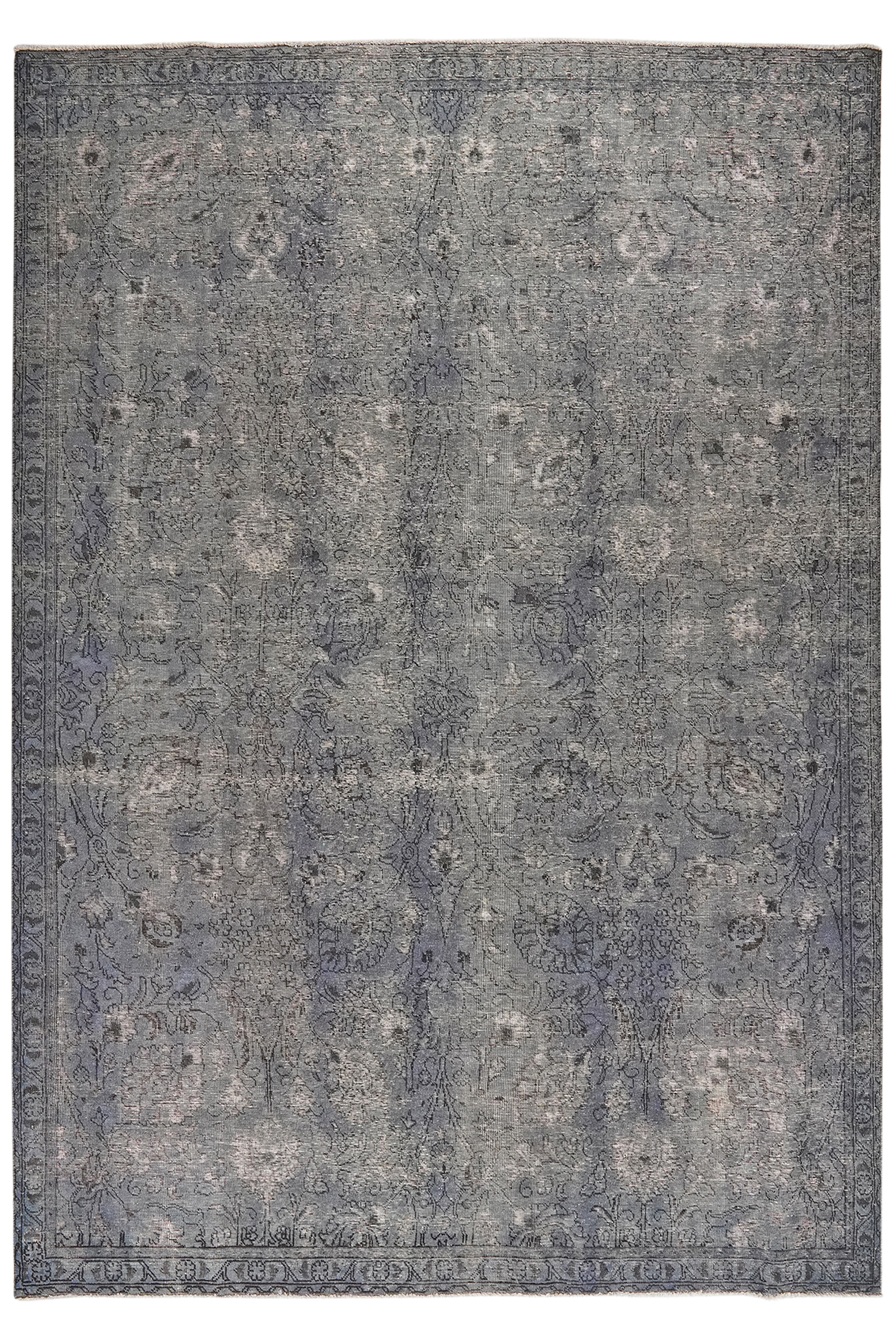 Vintage — Handgefertigt, 322x226 cm, Blau, 100% Virgin Wool | Main view