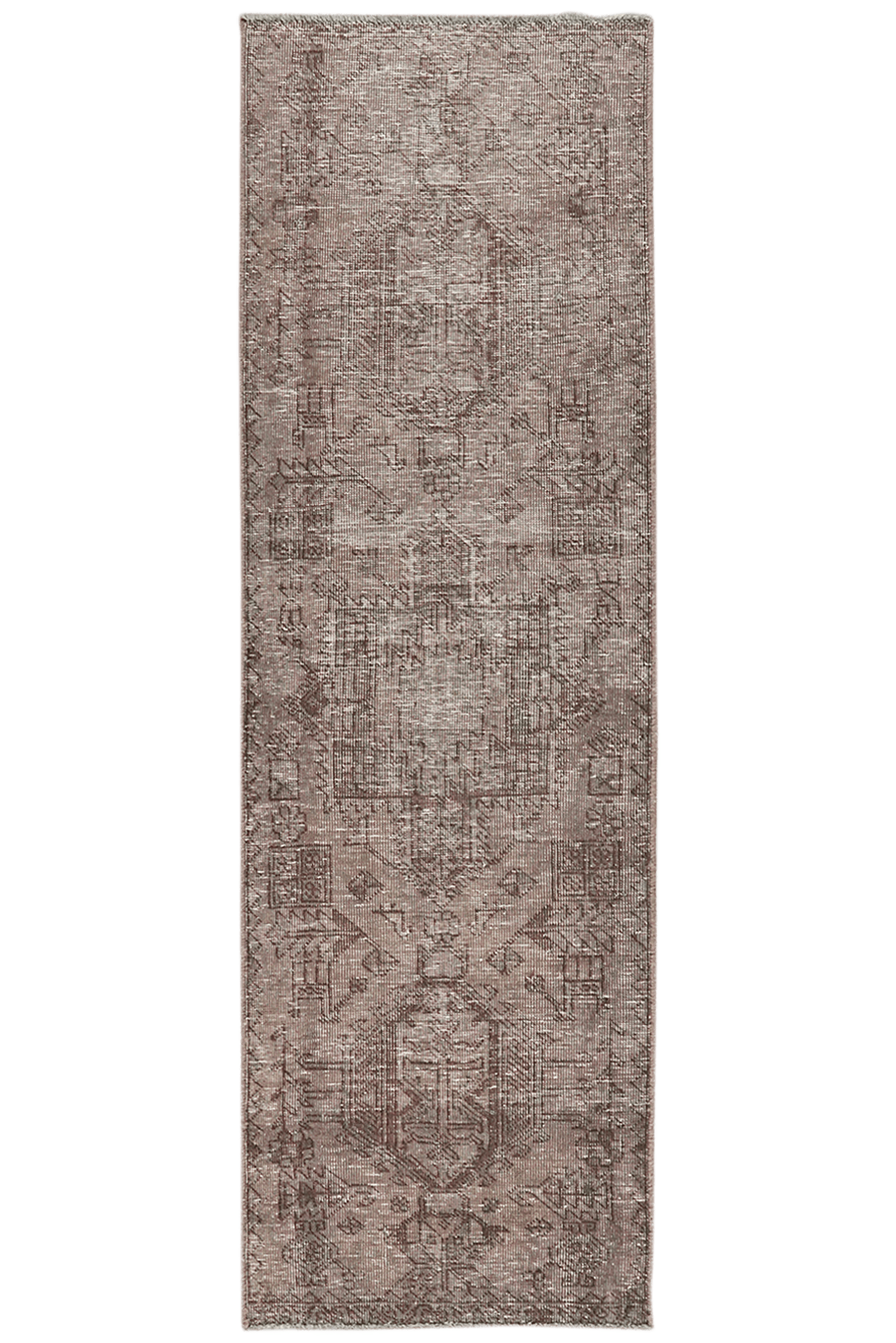Vintage — Hand-knotted, 67x209 cm, Grey, 100% Virgin Wool | Main view