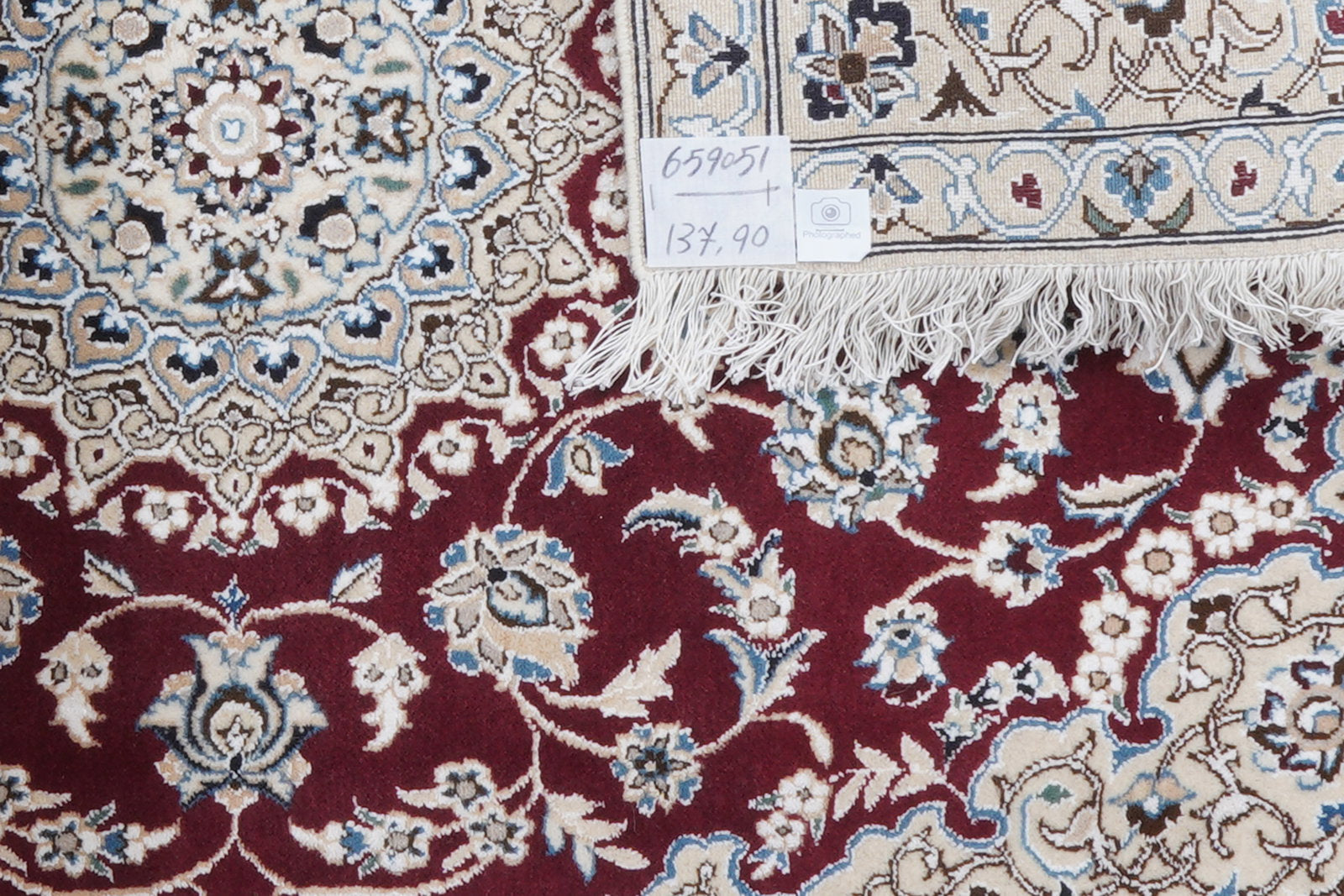 Nain 9La — Handgefertigt, 137x90 cm, Beige, 100% Virgin Wool | View 8