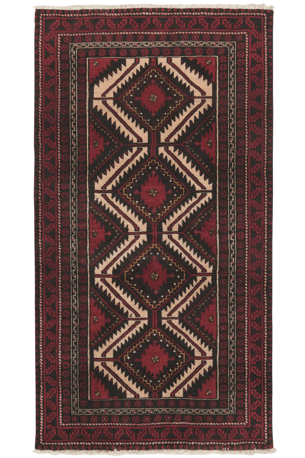 Belutch — Hand-knotted, 96x176 cm, Beige, 100% Virgin Wool | Main view