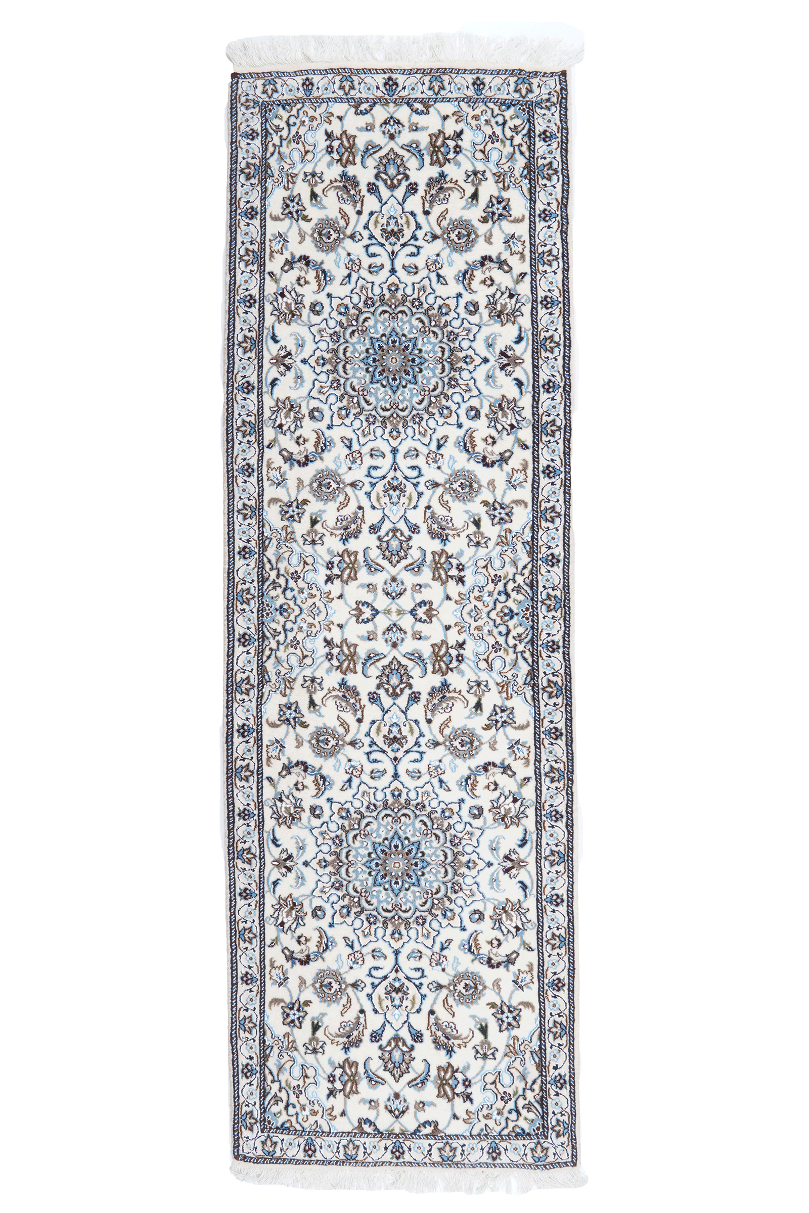 Nain 9La — Handgefertigt, 202x64 cm, Beige, 100% Virgin Wool | Main view