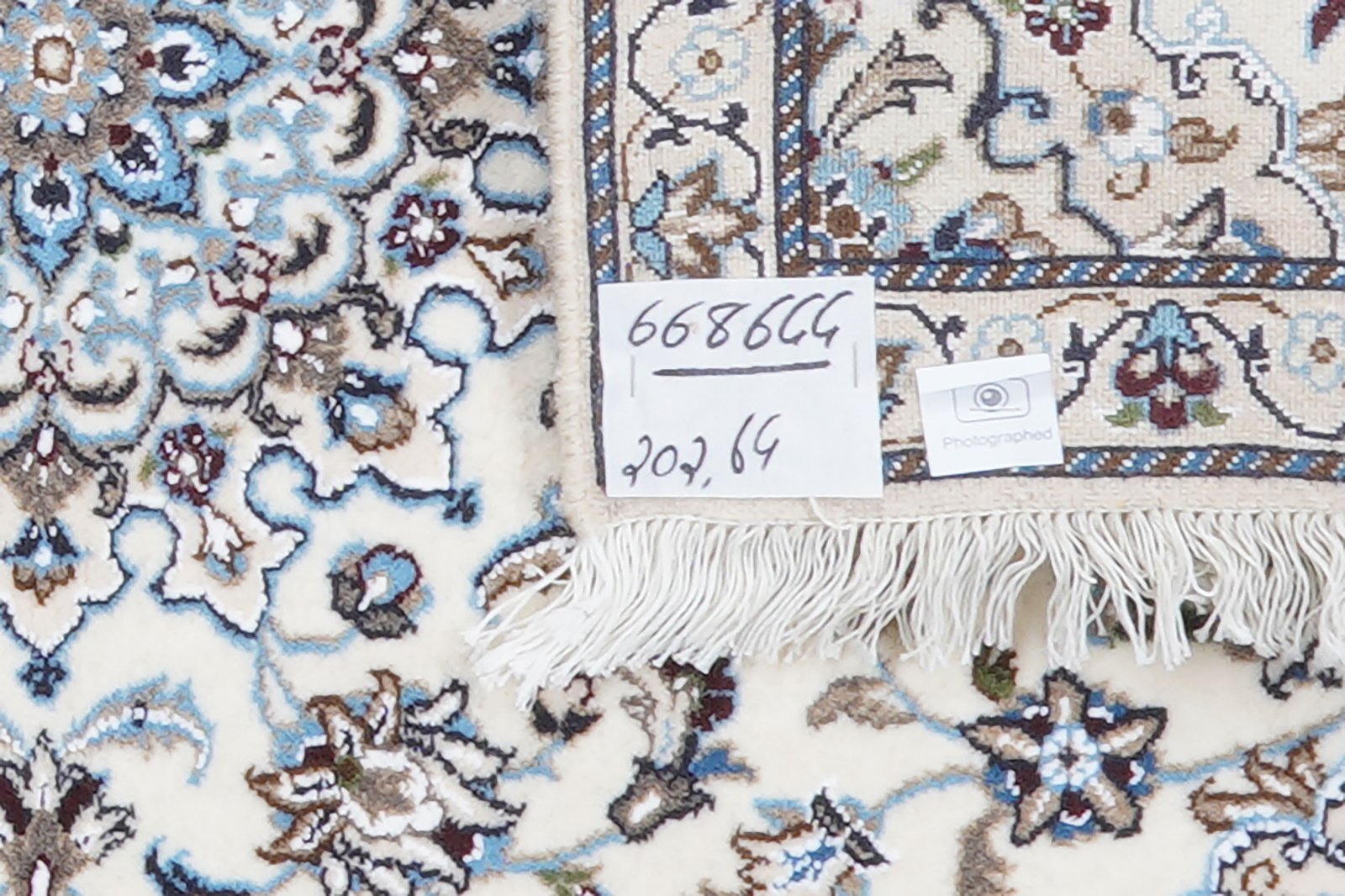 Nain 9La — Hand-knotted, 64x202 cm, Beige, 100% Virgin Wool | View 5