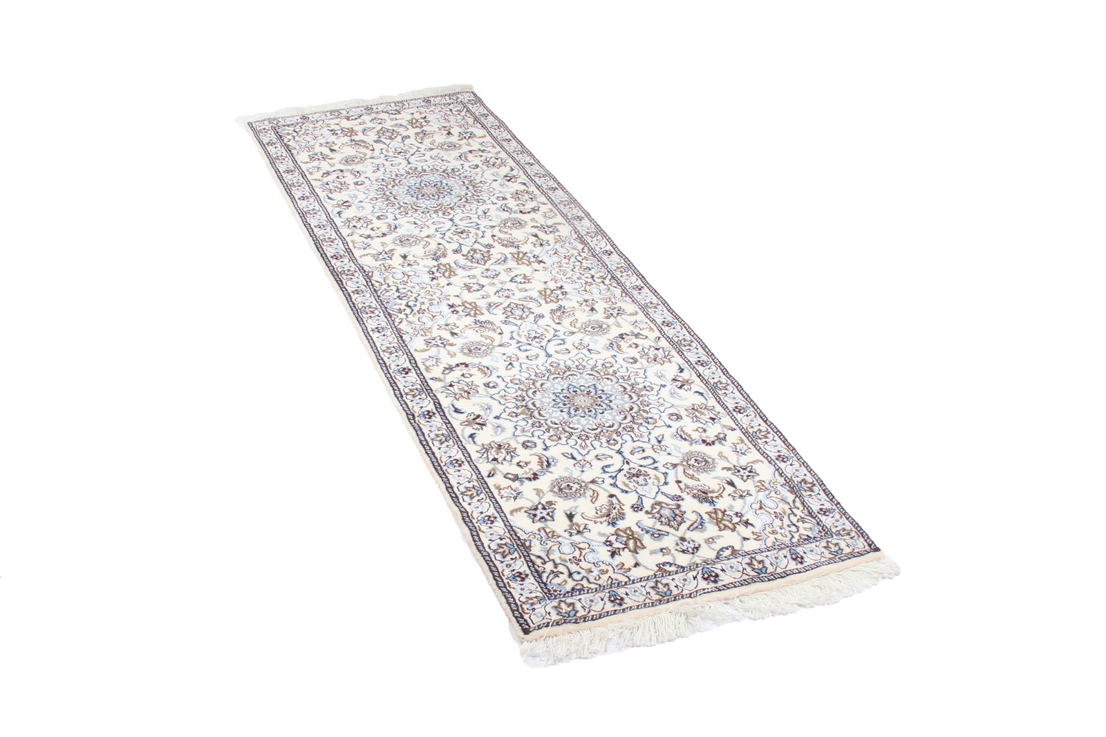 Nain 9La — Hand-knotted, 64x202 cm, Beige, 100% Virgin Wool | View 8