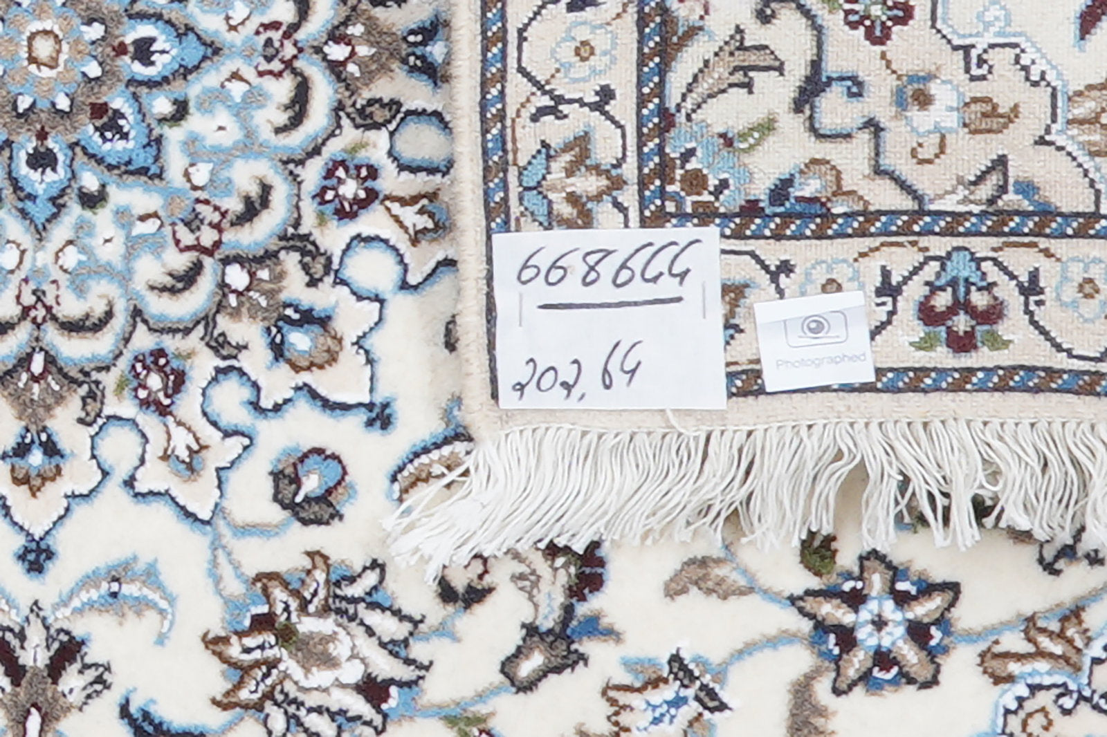 Nain 9La — Handgefertigt, 202x64 cm, Beige, 100% Virgin Wool | View 6