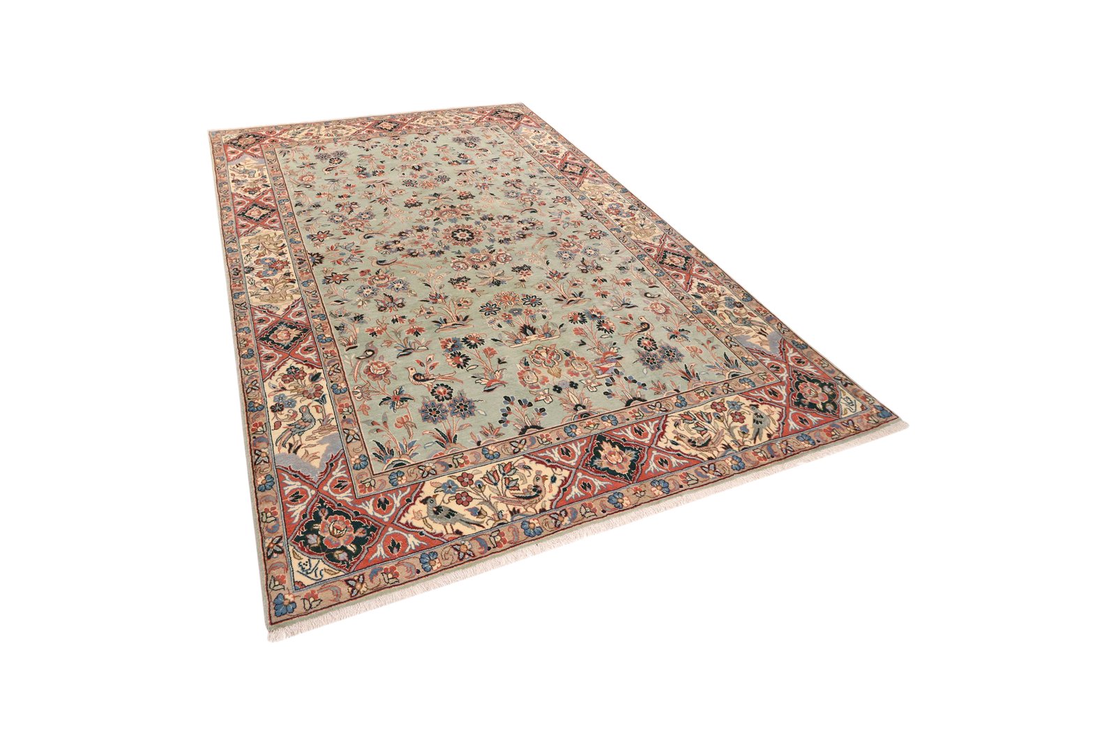 Yazd — Hand-knotted, 199x292 cm, Green, 100% Virgin Wool | View 5