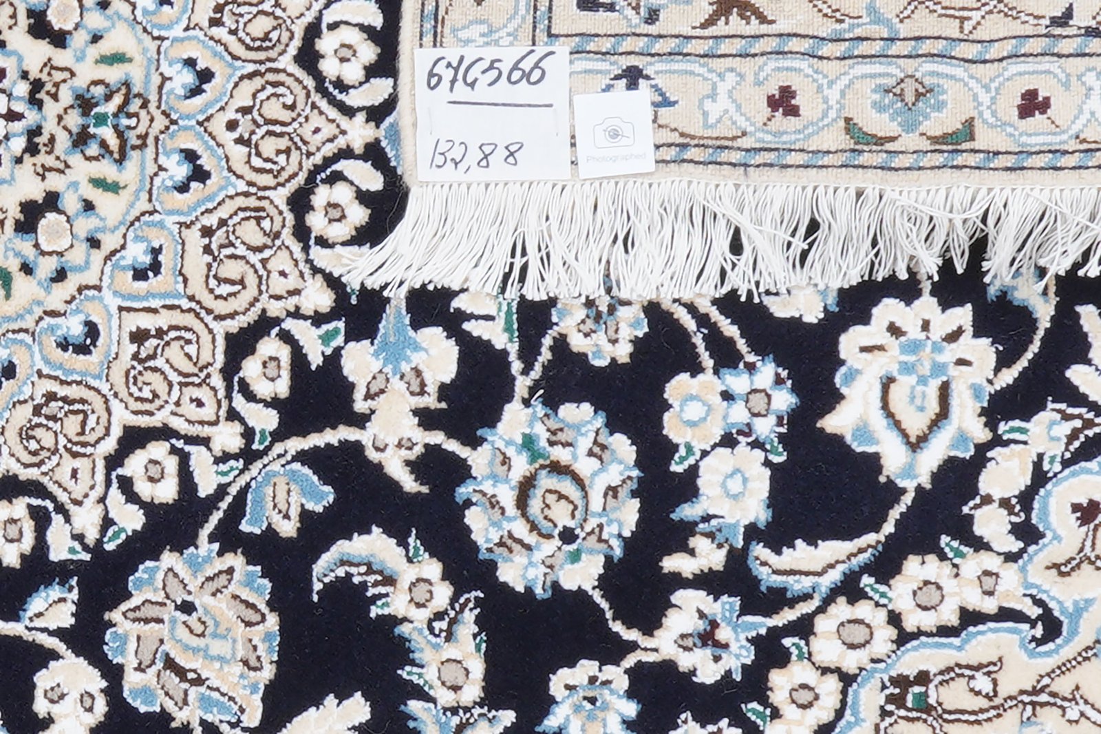 Nain 9La — Hand-knotted, 88x132 cm, Blue, 100% Virgin Wool | View 5
