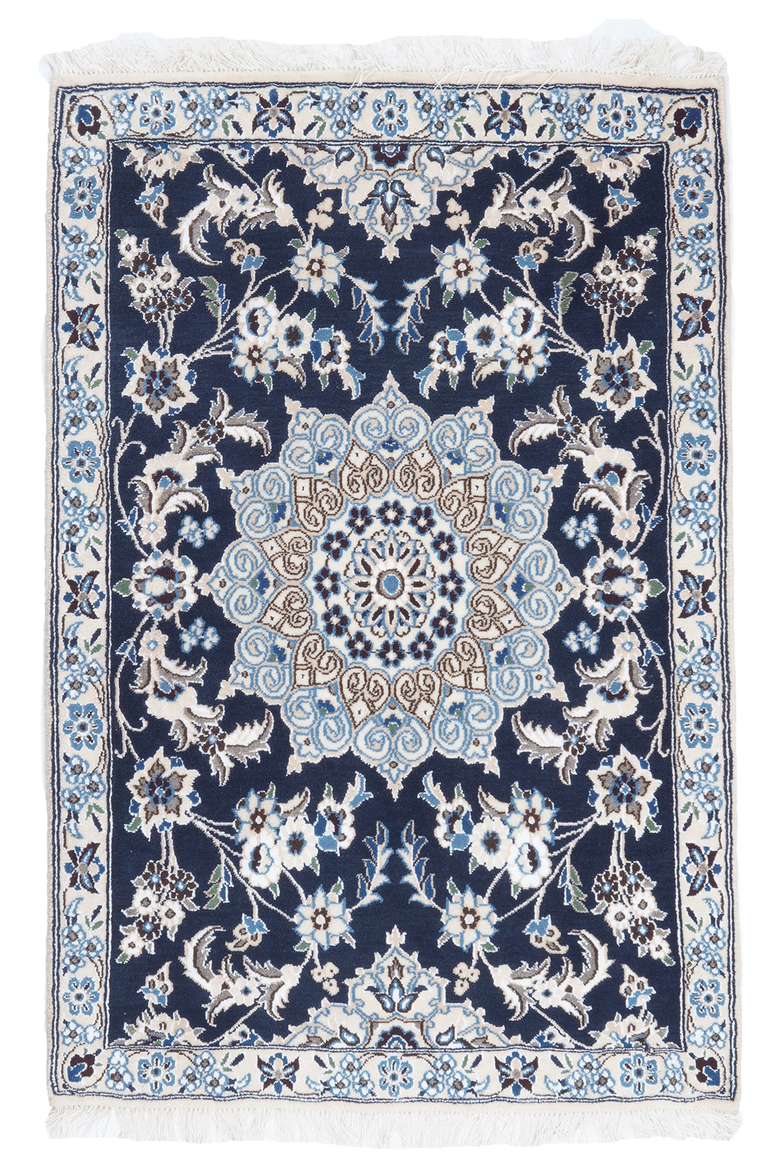 Nain 9La — Hand-knotted, 78x119 cm, Blue, 100% Virgin Wool | Main view