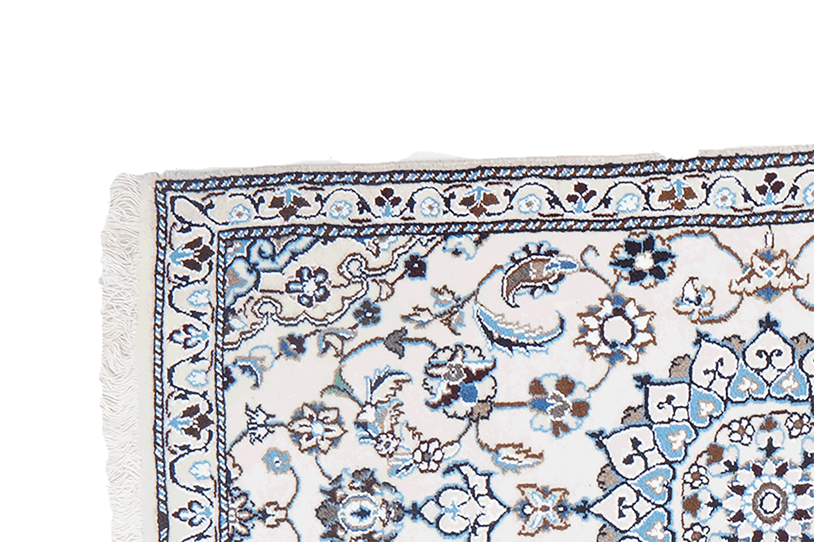 Nain 9La — Handgefertigt, 198x60 cm, Beige,blau, 100% Virgin Wool | View 4