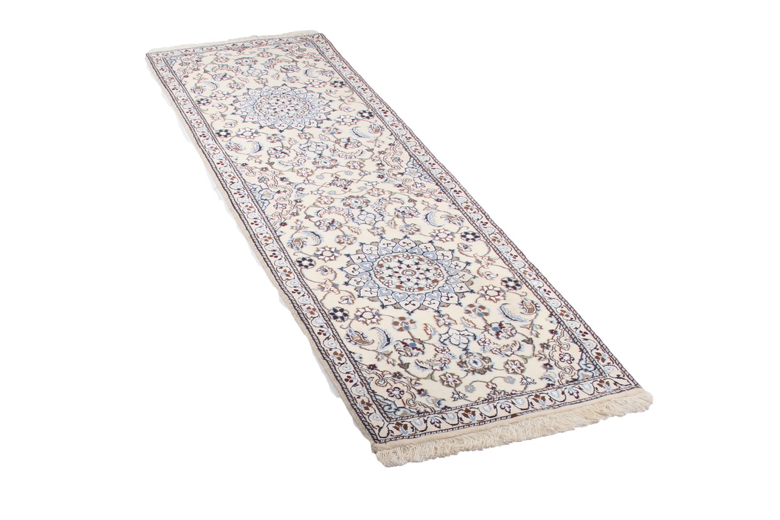 Nain 9La — Hand-knotted, 60x198 cm, Beige, 100% Virgin Wool | View 8