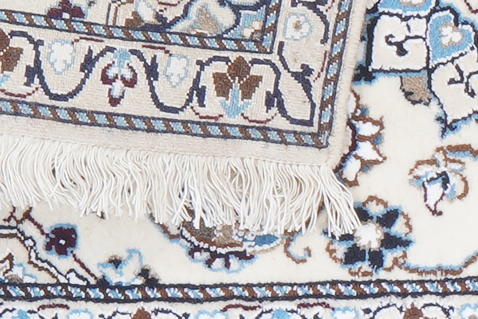 Nain 9La — Handgefertigt, 198x60 cm, Beige,blau, 100% Virgin Wool | View 7