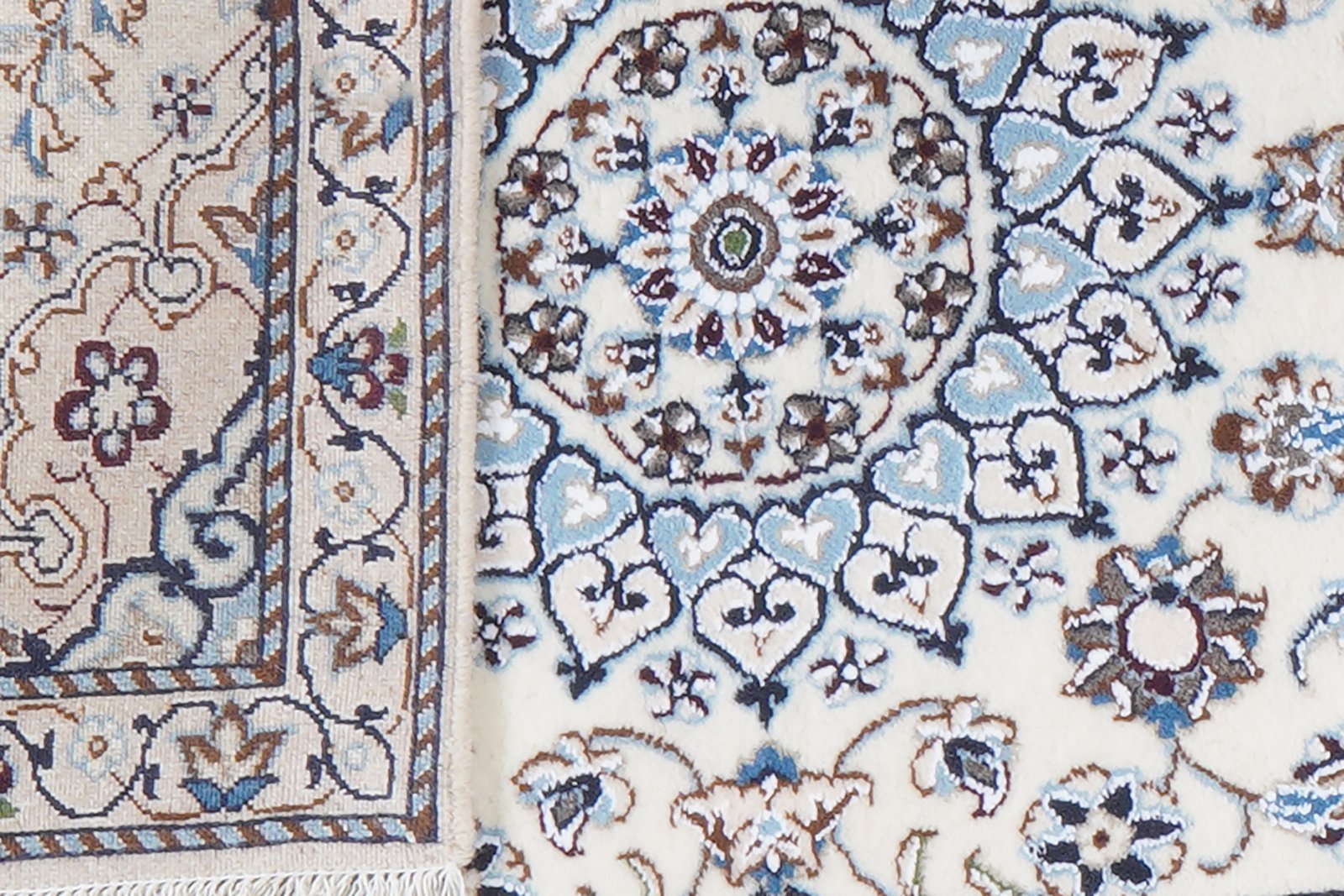 Nain 9La — Hand-knotted, 61x206 cm, Beige, 100% Virgin Wool | View 6