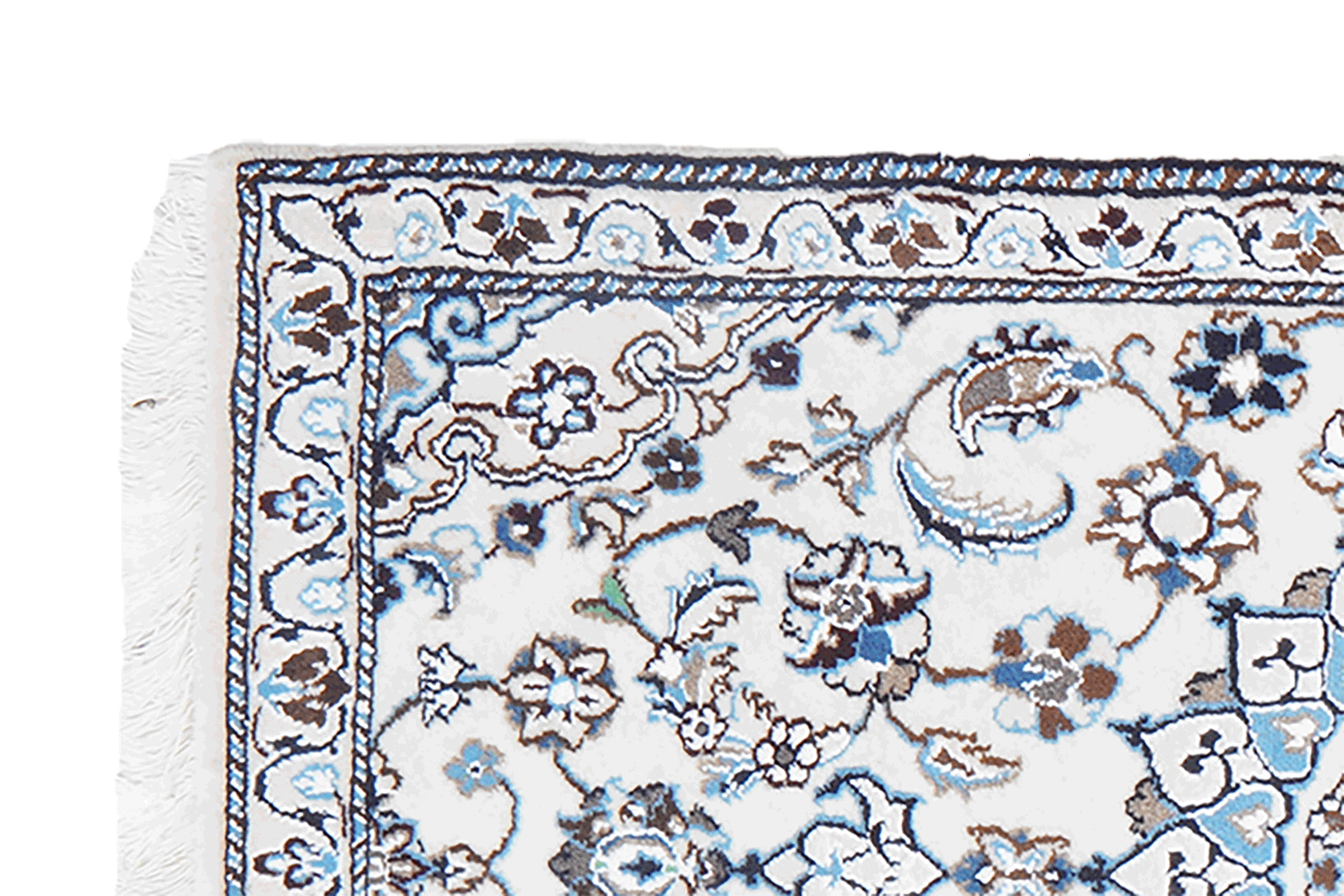 Nain 9La — Handgefertigt, 199x60 cm, Beige,blau, 100% Virgin Wool | View 4