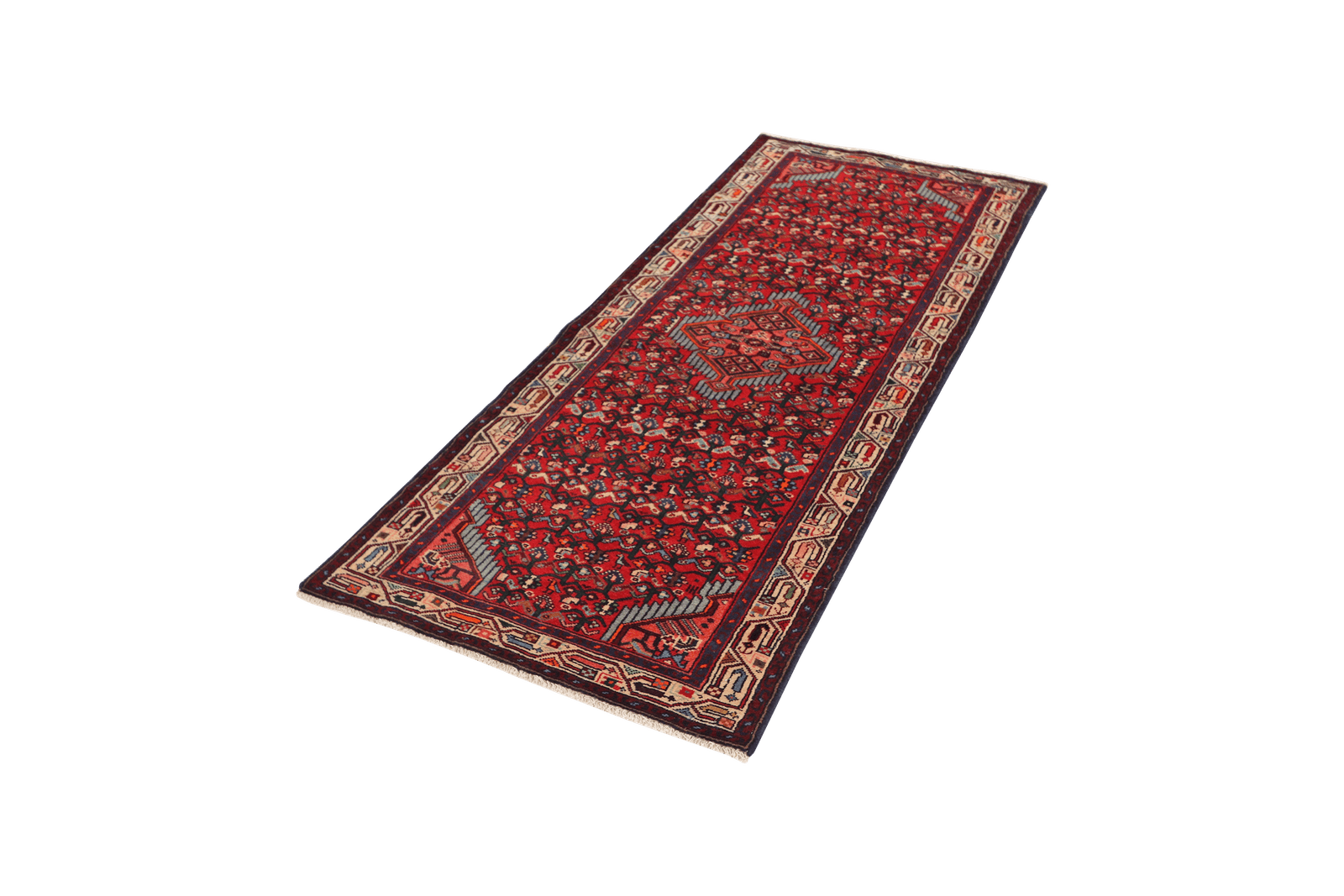 Assadabad — Hand-knotted, 76x193 cm, Red, 100% Virgin Wool | View 5