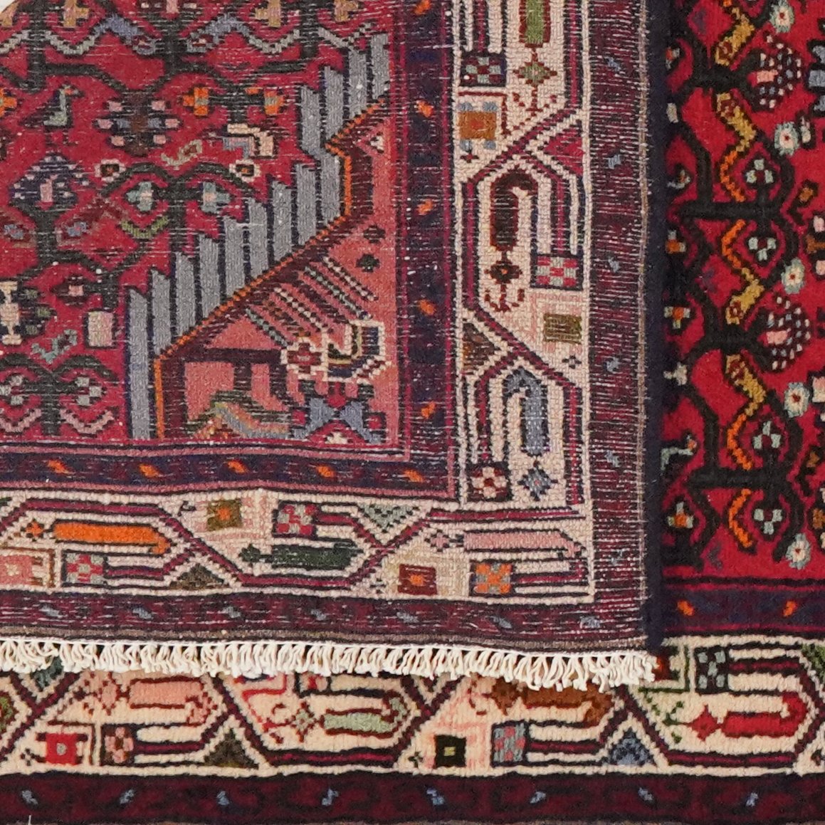 Assadabad — Hand-knotted, 76x193 cm, Red, 100% Virgin Wool | View 6