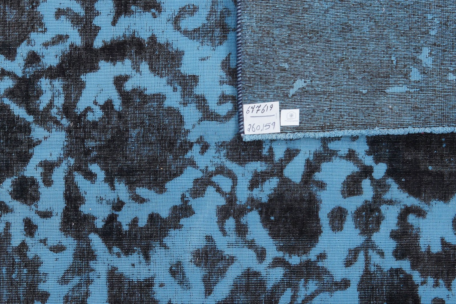 Vintage — Hand-knotted, 159x260 cm, Blue, 100% Virgin Wool | View 5