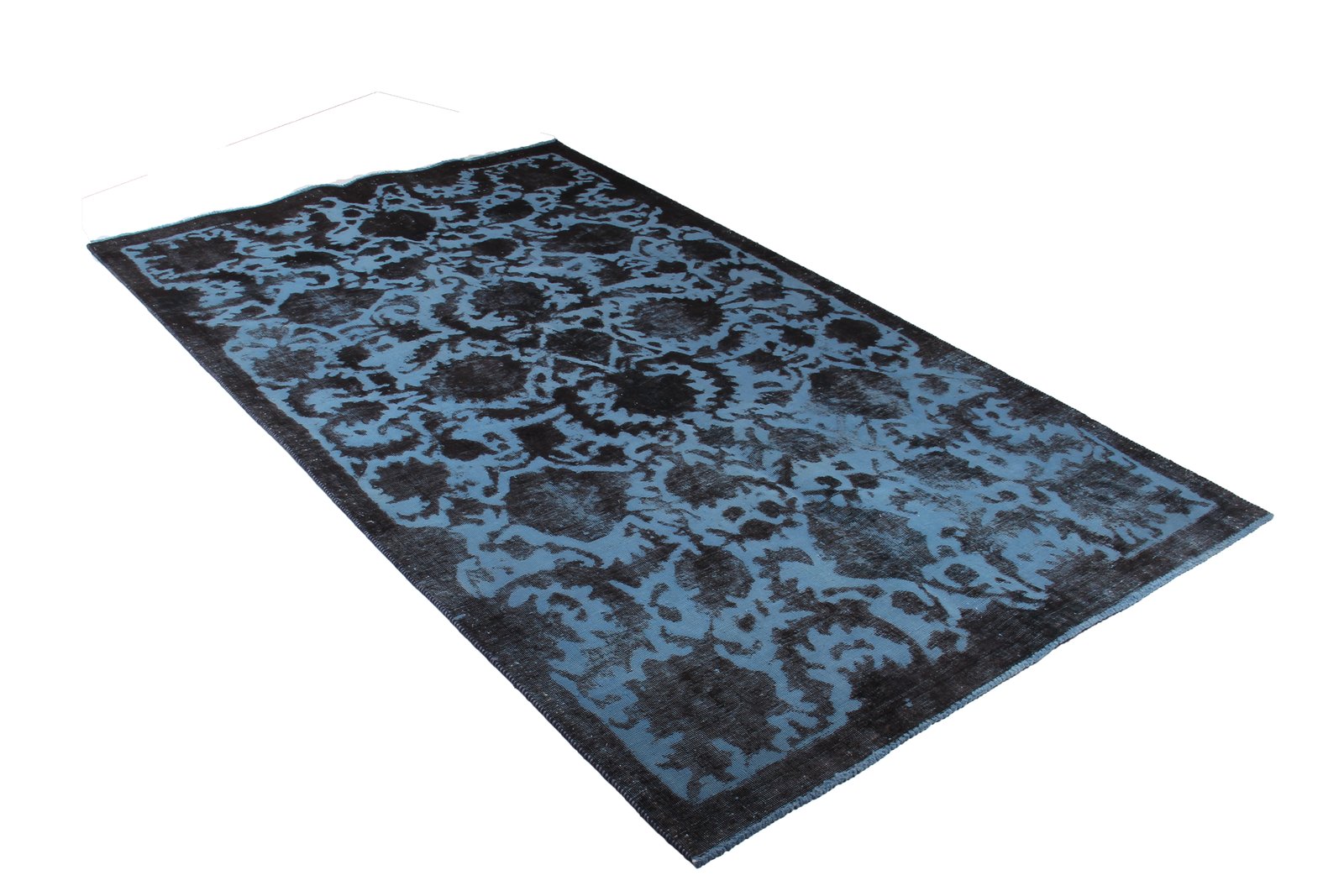 Vintage — Hand-knotted, 159x260 cm, Blue, 100% Virgin Wool | View 7
