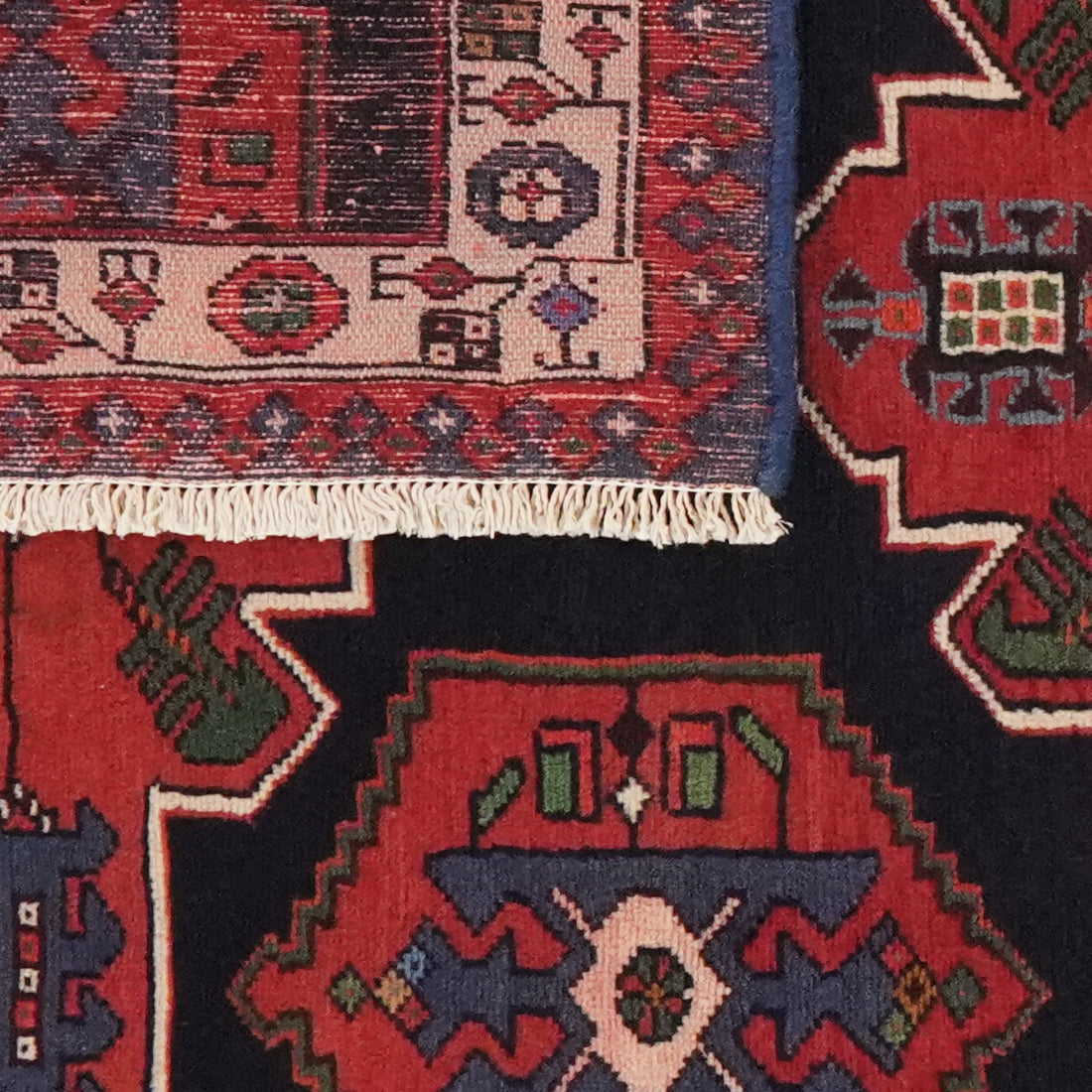 Shahsavan — Hand-knotted, 108x157 cm, Blue, 100% Virgin Wool | View 6