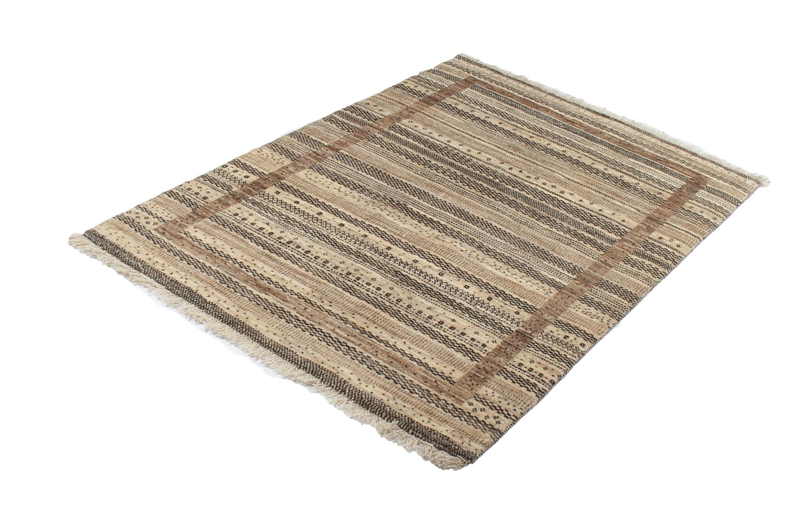 Rizbaf — Hand-knotted, 104x158 cm, Beige, 100% Virgin Wool | View 4