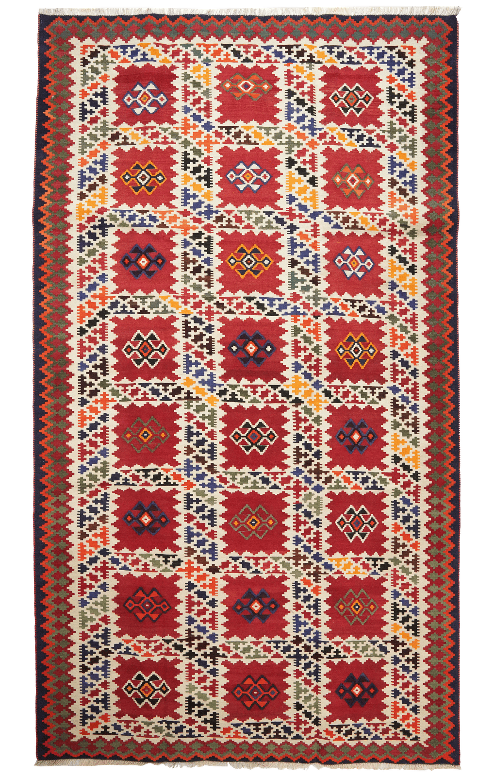 Kelim Gashgai Old — Handmade, 161x295 cm, Multicolor, 100% Virgin Wool | Main view