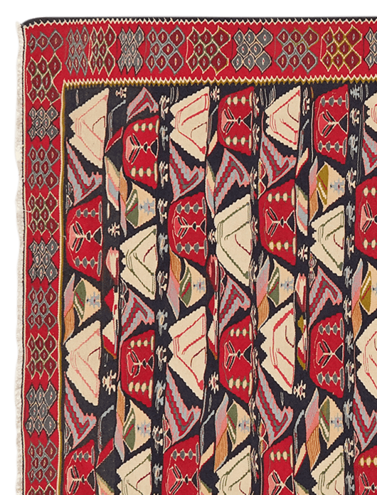 Kelim Senneh — Handmade, 131x180 cm, Multicolor, 100% Virgin Wool | View 3
