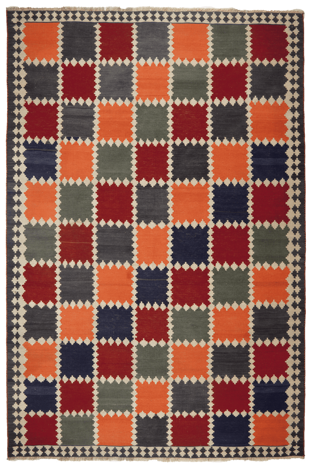 Kelim Gashgai Old — Handmade, 165x250 cm, Multicolor, 100% Virgin Wool | Main view