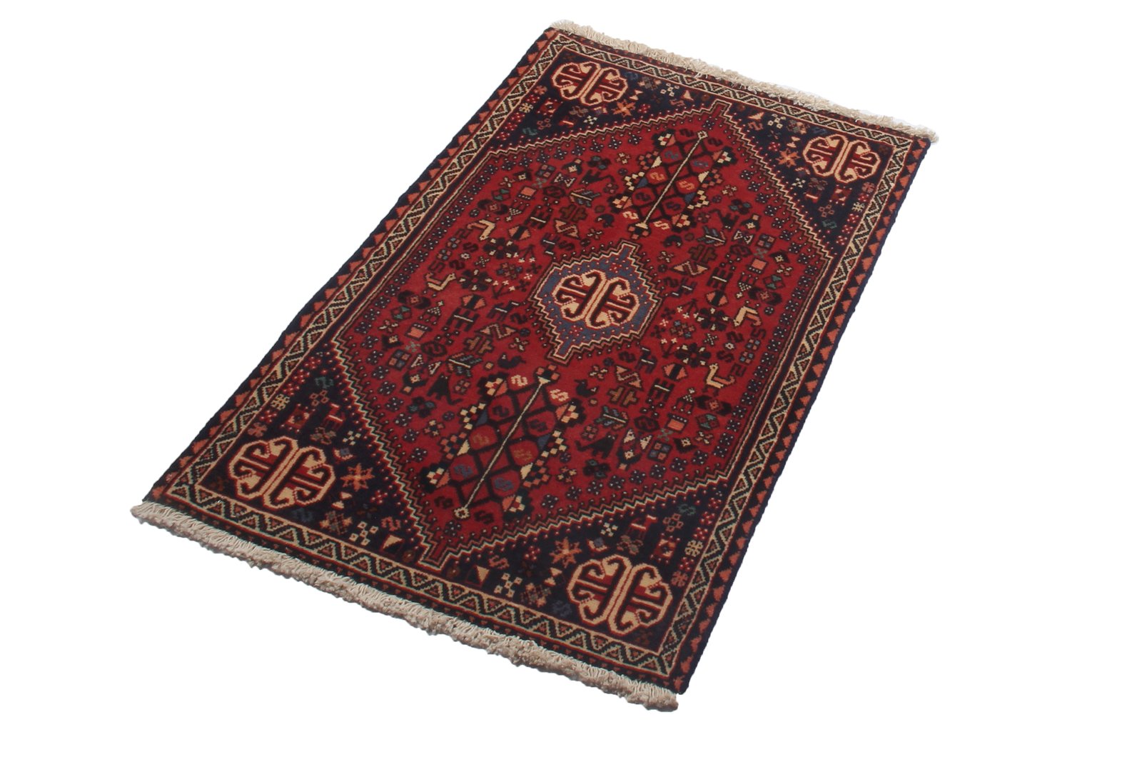 Abadeh — Hand-knotted, 59x99 cm, Red, 100% Virgin Wool | View 5