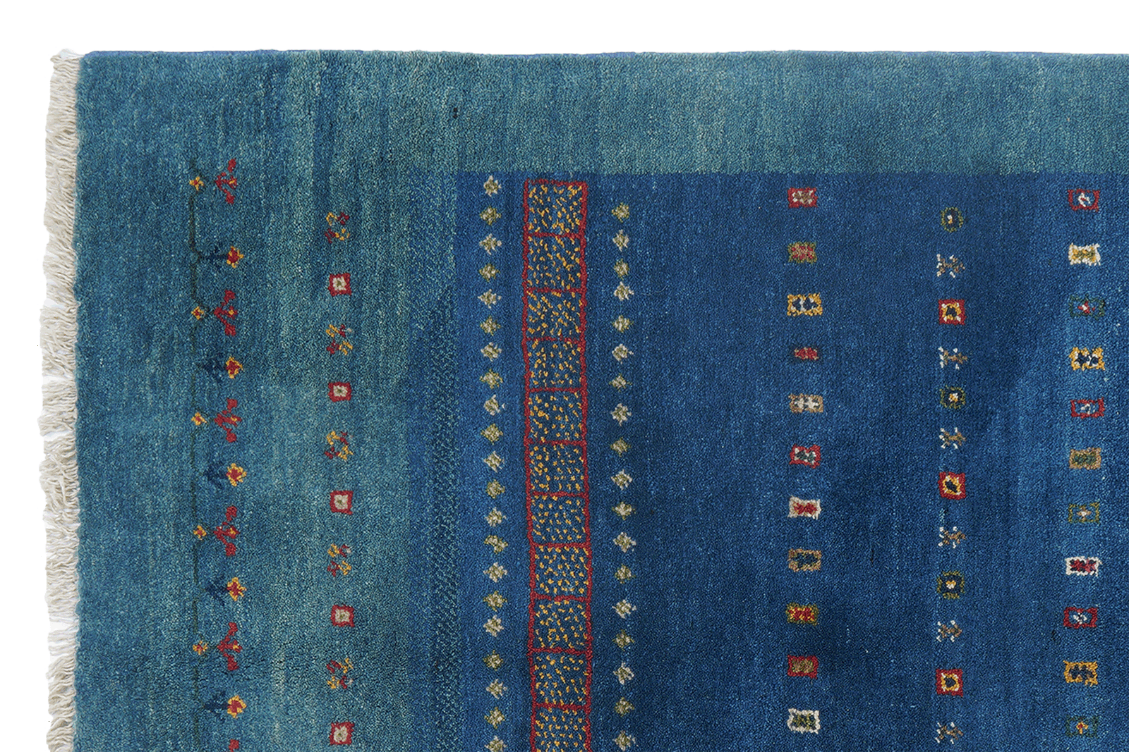 Gabbeh Sonnat — Handgefertigt, 151x107 cm, Blau, 100% Virgin Wool | View 4
