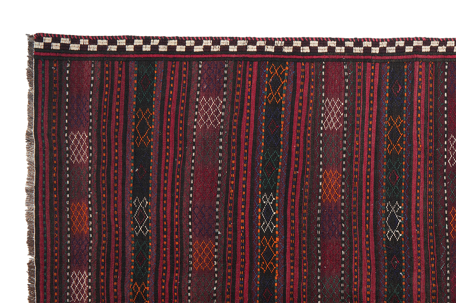 Kelim Kordi Old — Handmade, 132x246 cm, Multicolor, 100% Virgin Wool | View 3