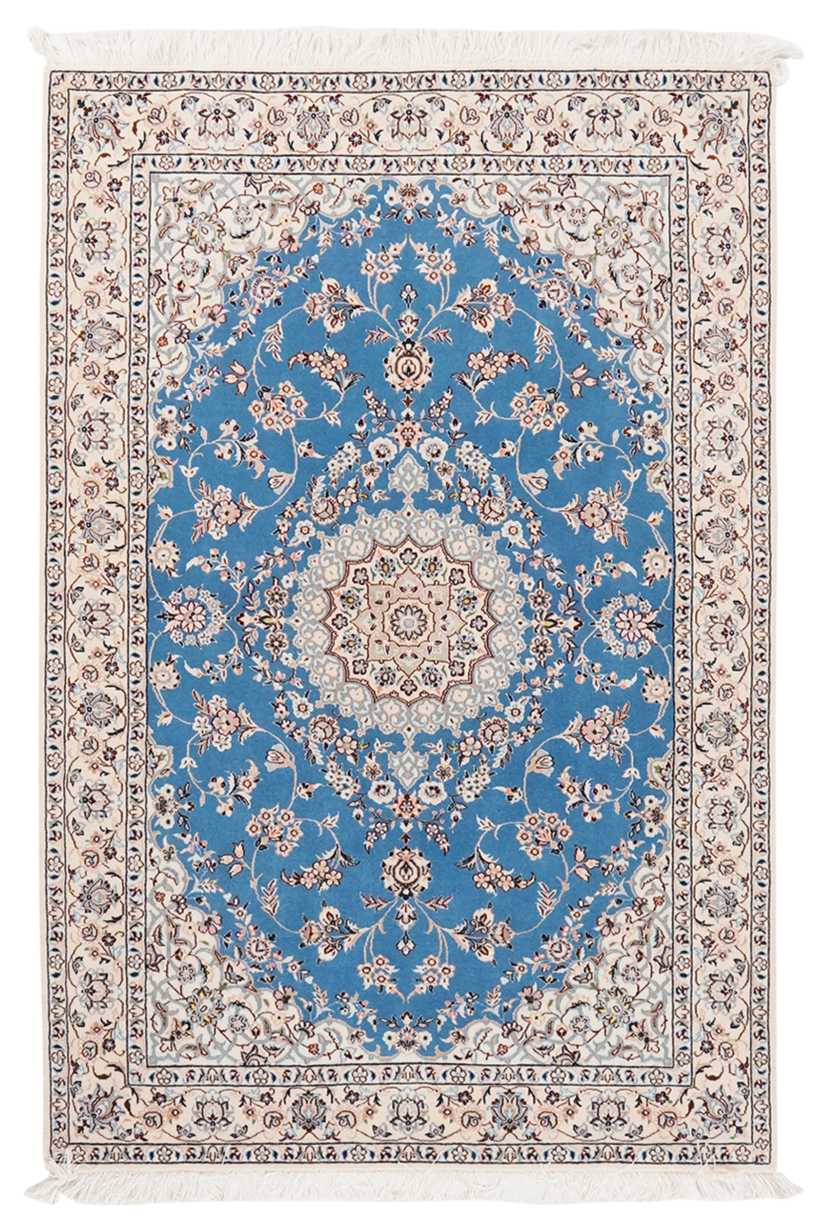 Nain 6La — Handgefertigt, 153x103 cm, Beige, 100% Virgin Wool | Main view