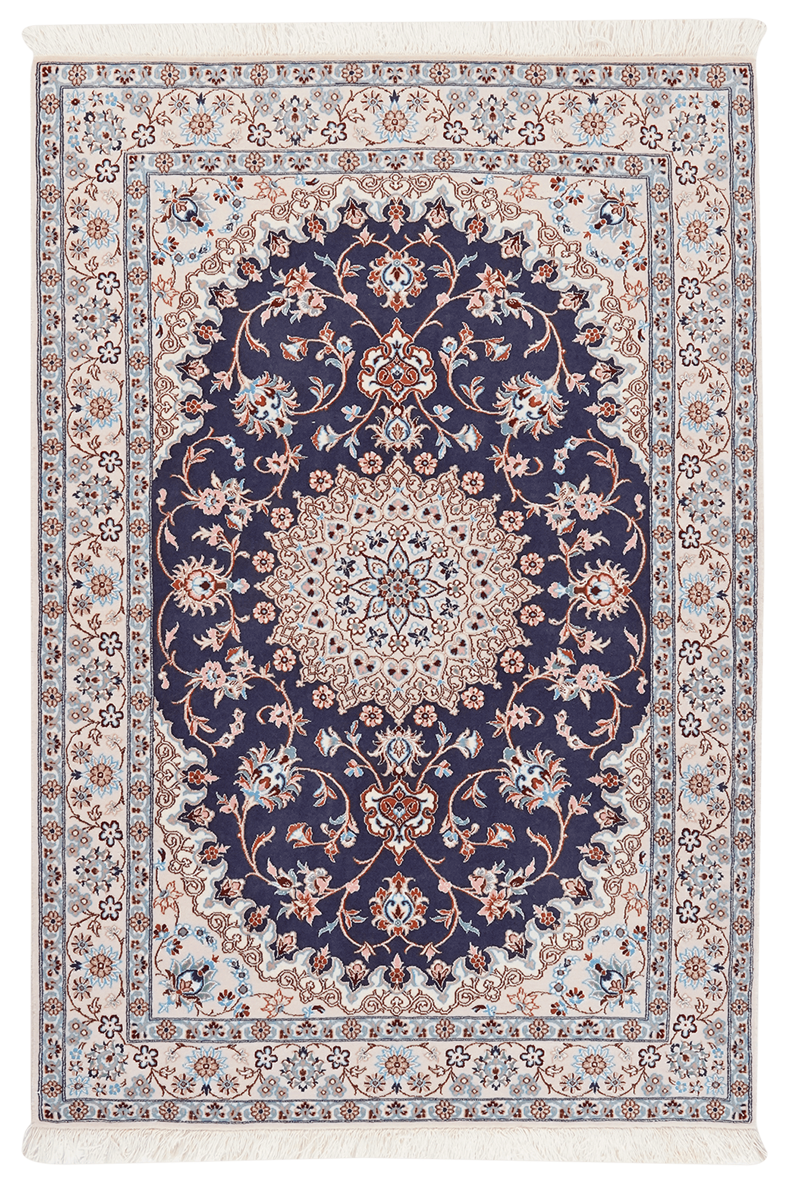 Nain 6La — Hand-knotted, 103x150 cm, Blue, 100% Virgin Wool | Main view