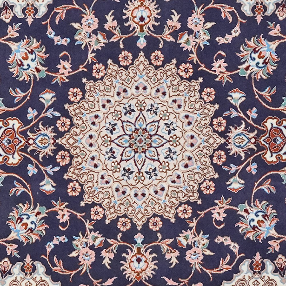 Nain 6La — Hand-knotted, 103x150 cm, Blue, 100% Virgin Wool | View 4