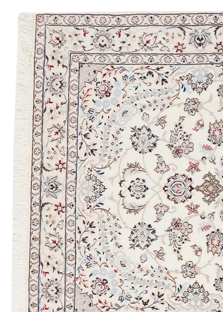 Nain 6La — Handgefertigt, 158x105 cm, Beige, 100% Virgin Wool | View 4