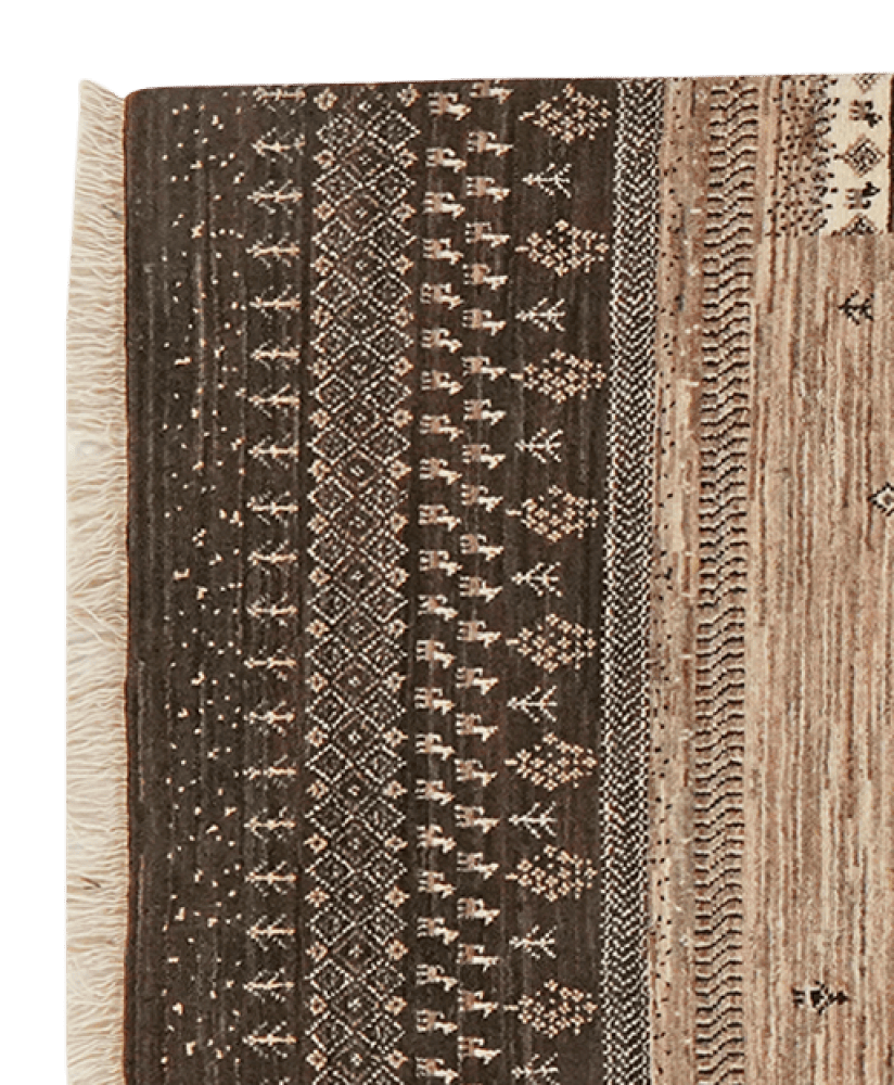 Rizbaf — Hand-knotted, 89x244 cm, Brown, 100% Virgin Wool | View 3