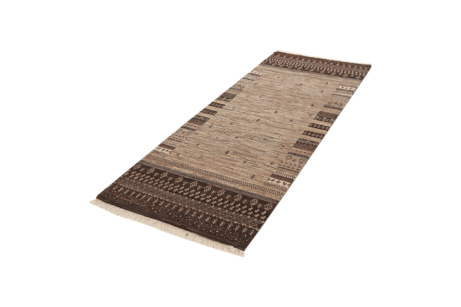 Rizbaf — Hand-knotted, 89x244 cm, Brown, 100% Virgin Wool | View 5