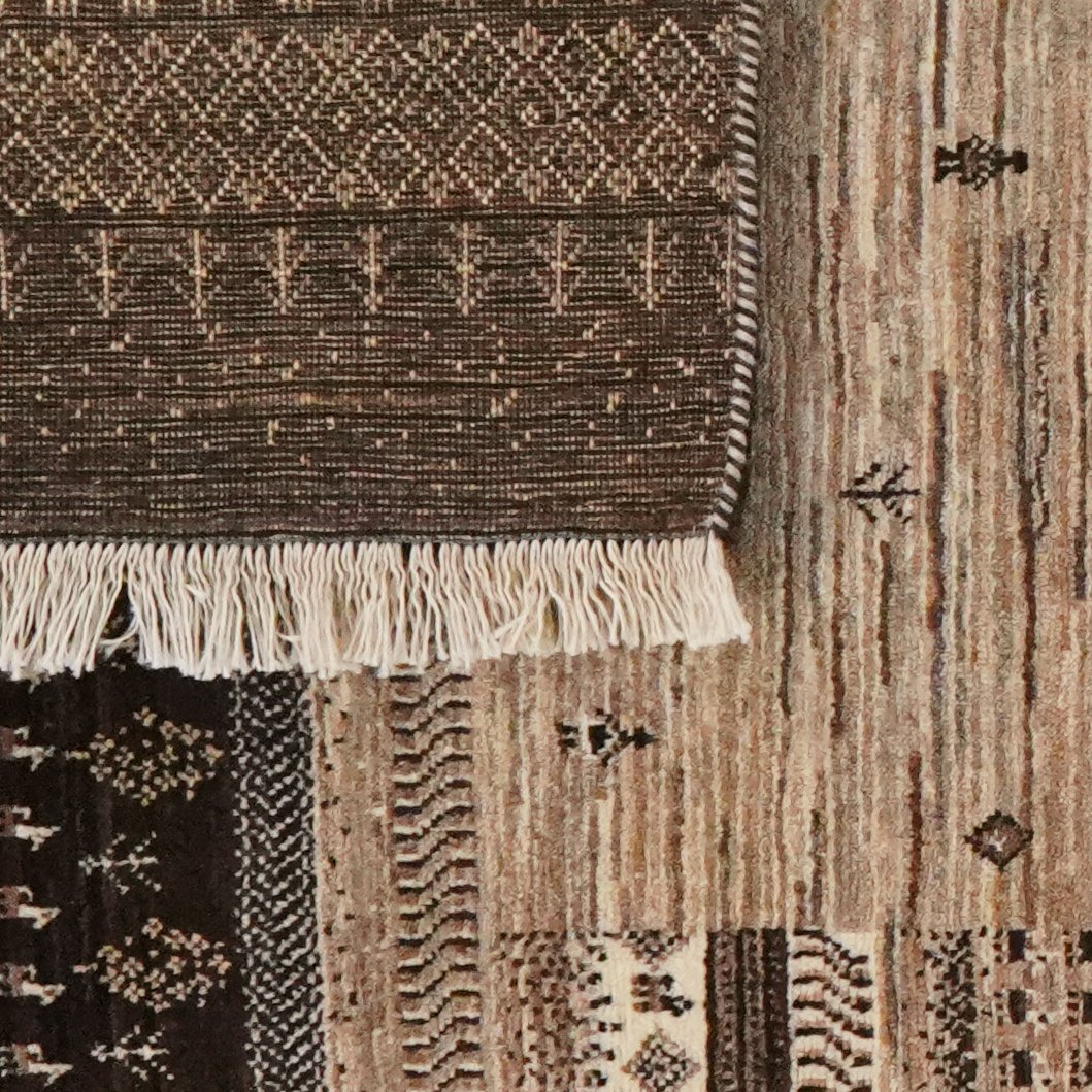 Rizbaf — Hand-knotted, 89x244 cm, Brown, 100% Virgin Wool | View 6