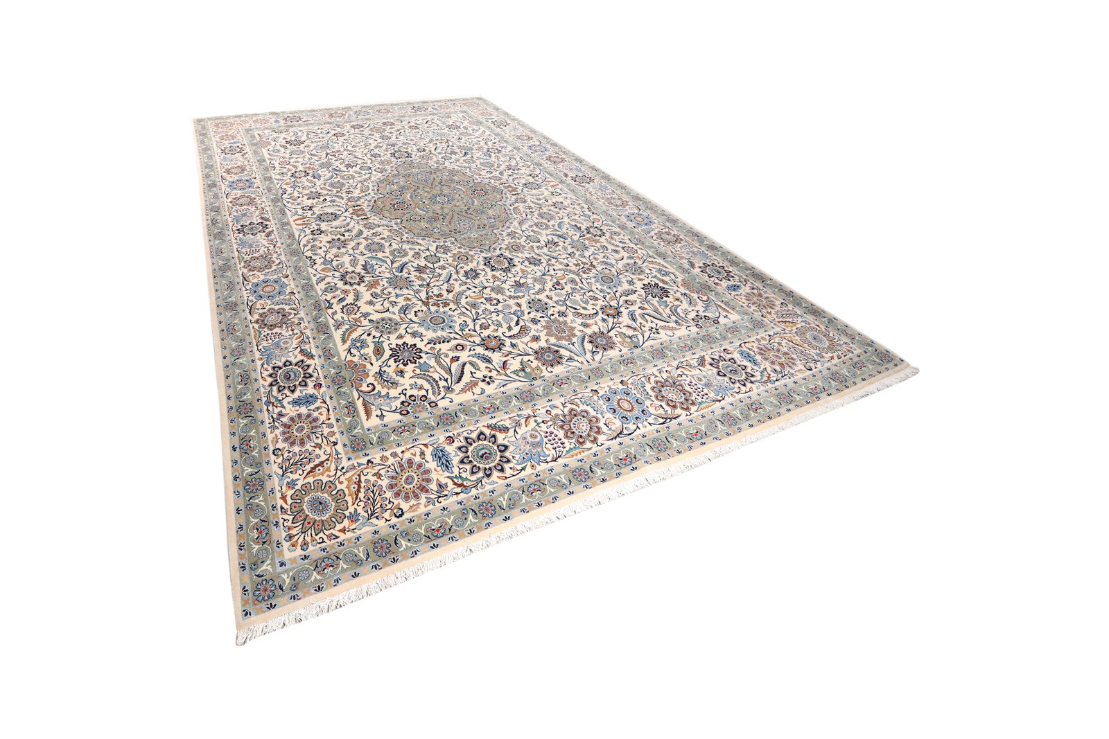 Kashan — Hand-knotted, 280x418 cm, Beige, 100% Virgin Wool | View 5