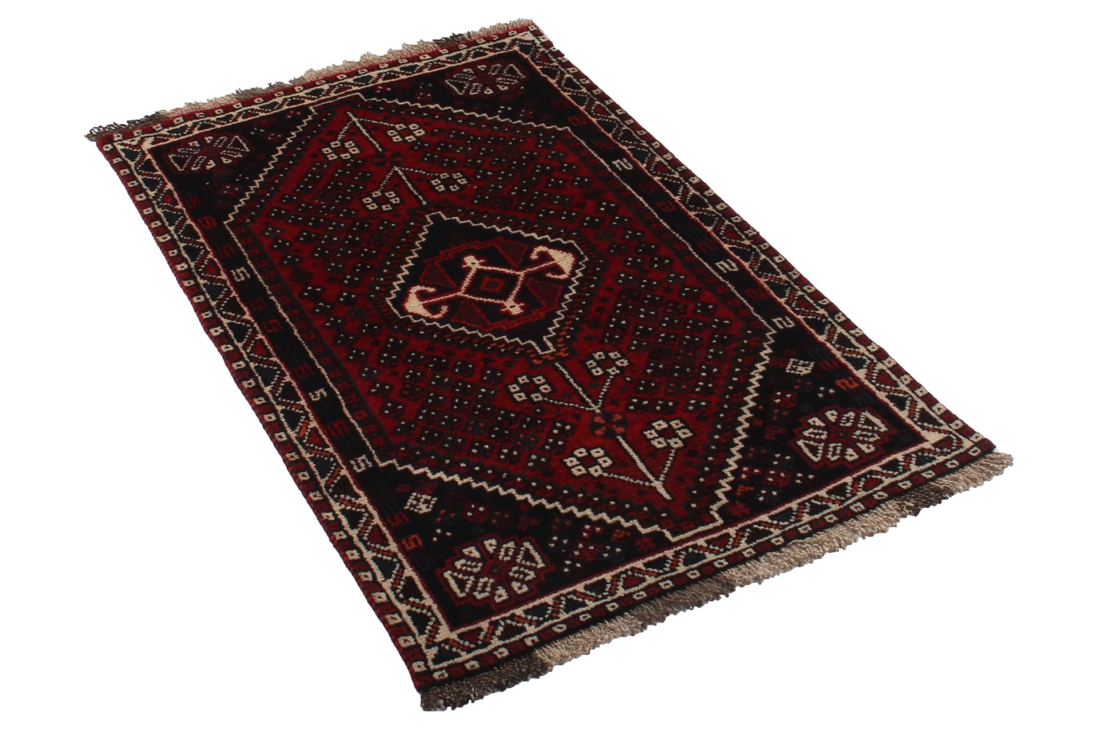 Shiraz — Hand-knotted, 83x129 cm, Red, 100% Virgin Wool | View 5